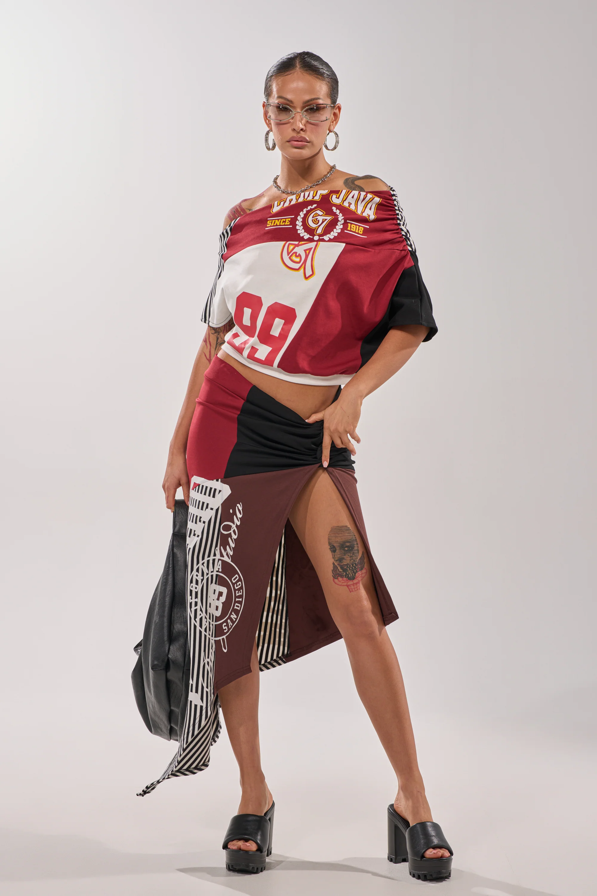 SCHOOL SPIRIT REWORKED MIDI SKIRT - Image 2