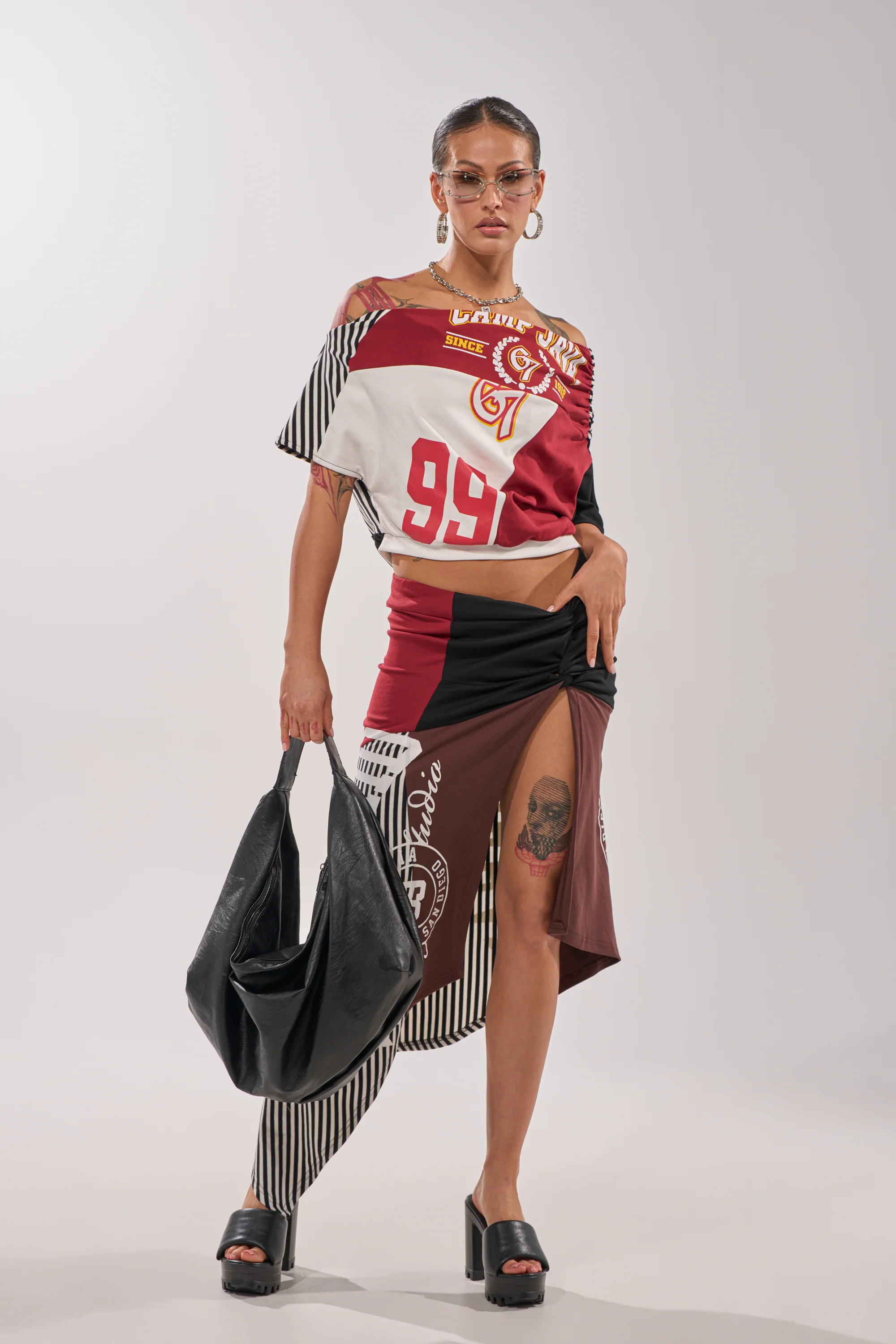 SCHOOL SPIRIT REWORKED MIDI SKIRT - Image 3