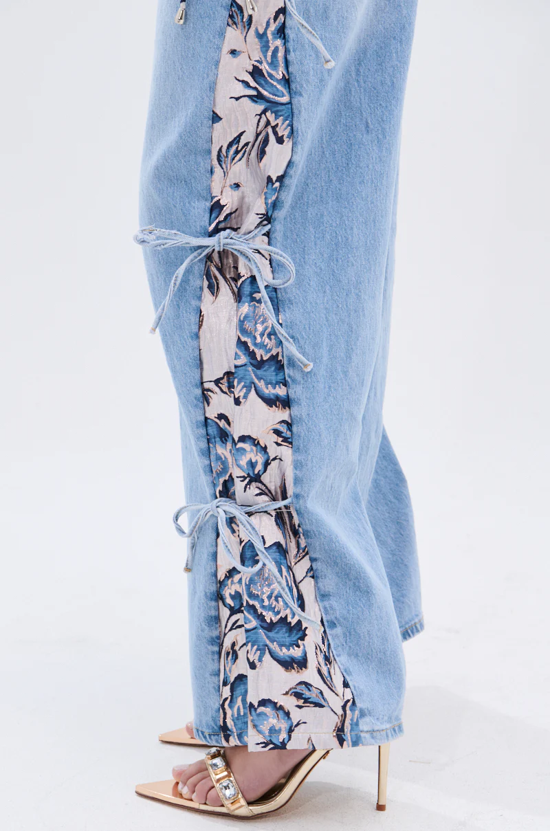 SEASONAL AWAKENING BROCADE PATCH DENIM JEANS - Image 10
