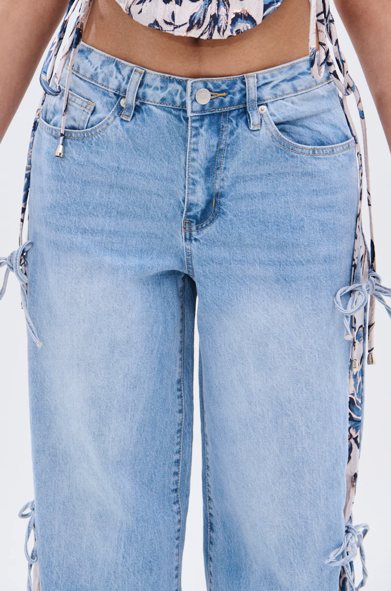 SEASONAL AWAKENING BROCADE PATCH DENIM JEANS - Image 11