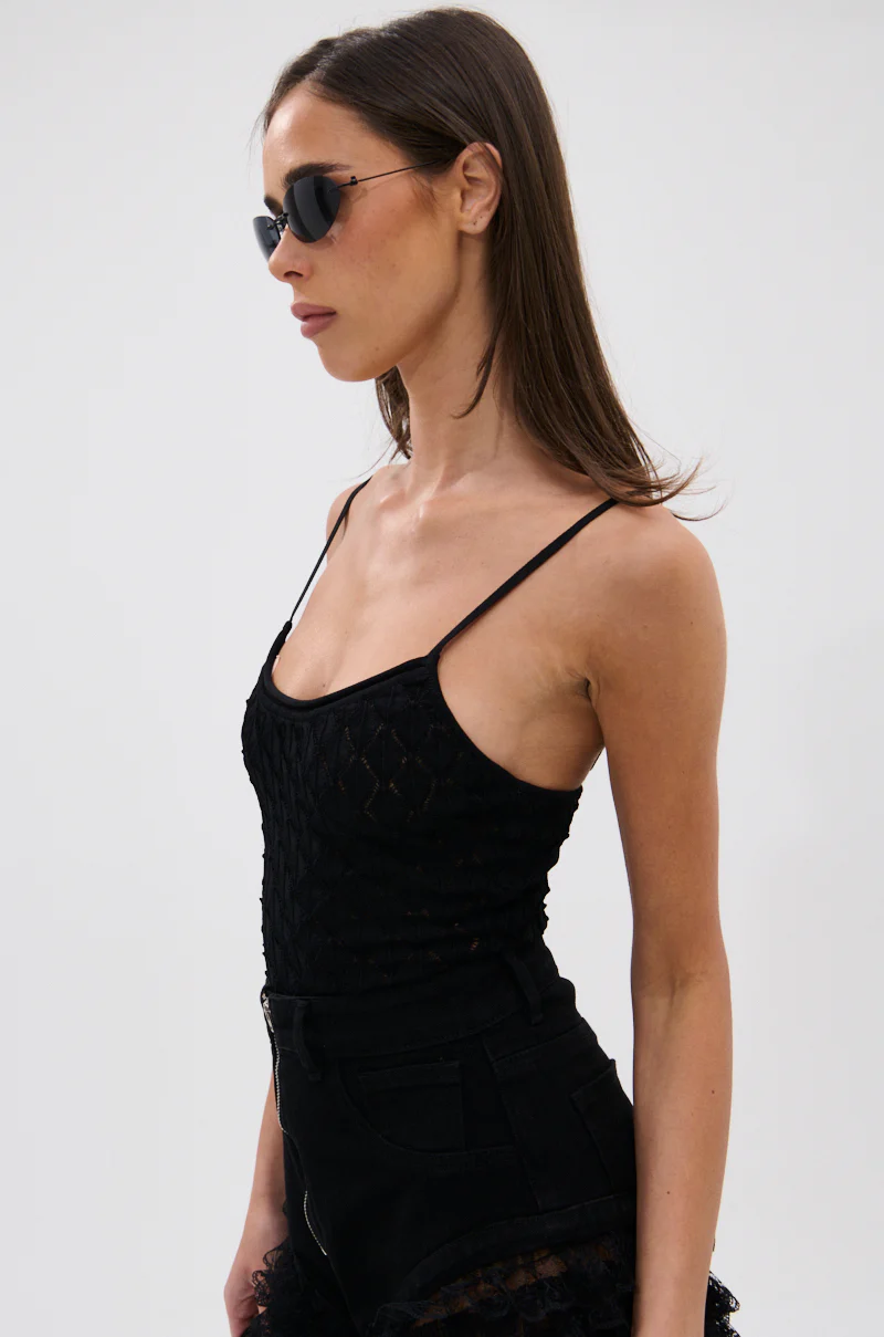 SEE THROUGH THE LINE CROCHET BODYSUIT - Image 4