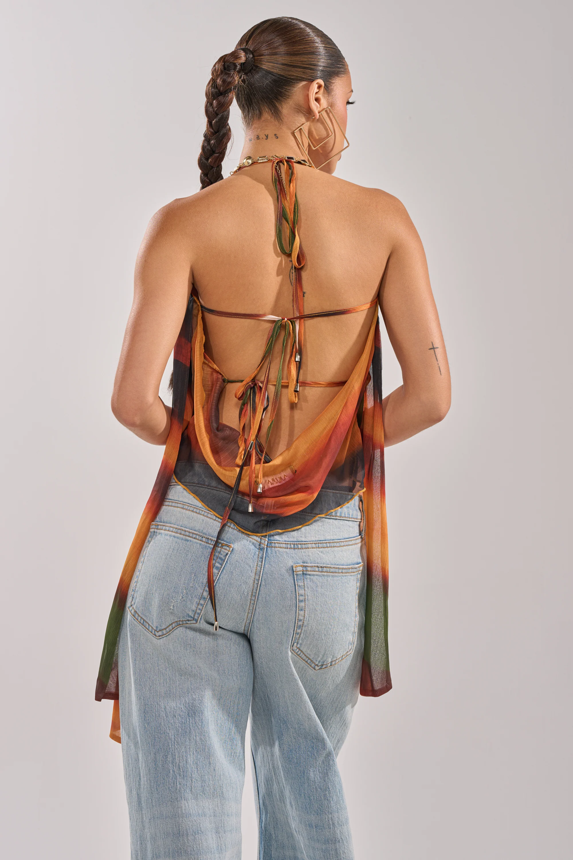 SELENA DEEP COWL HALTER TOP - Image 6