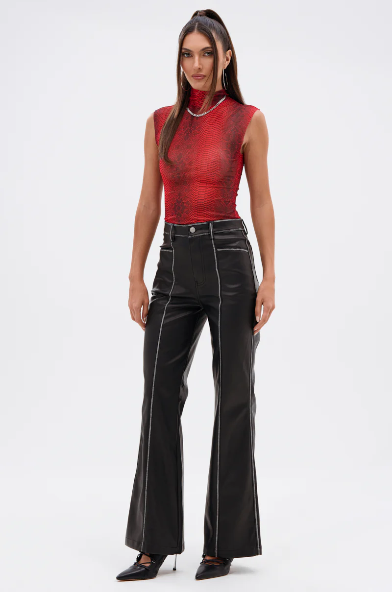 SEXY LITTLE SNAKE MESH TOP IN RED - Image 7