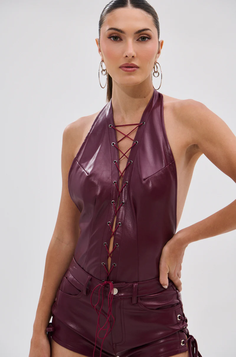 SEXY THANG BODYSUIT IN BURGUNDY