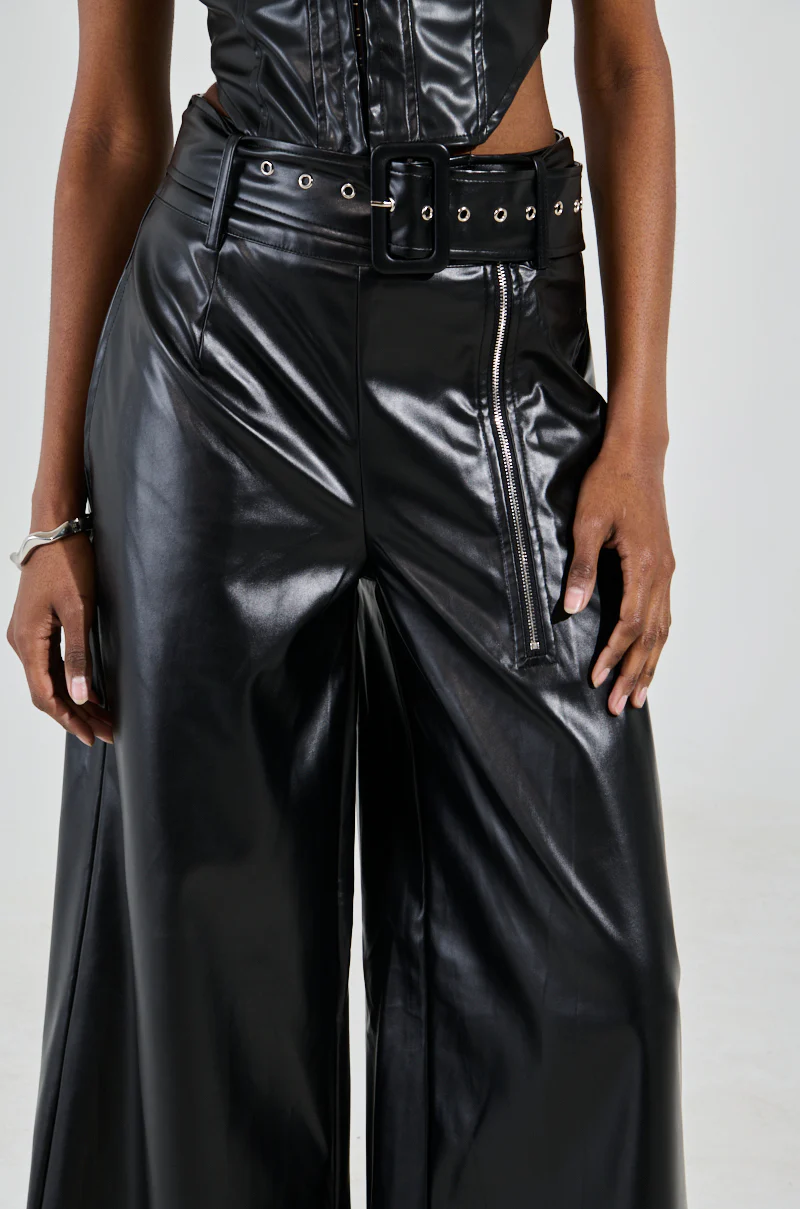 SHAINA FAUX LEATHER TROUSER - Image 7