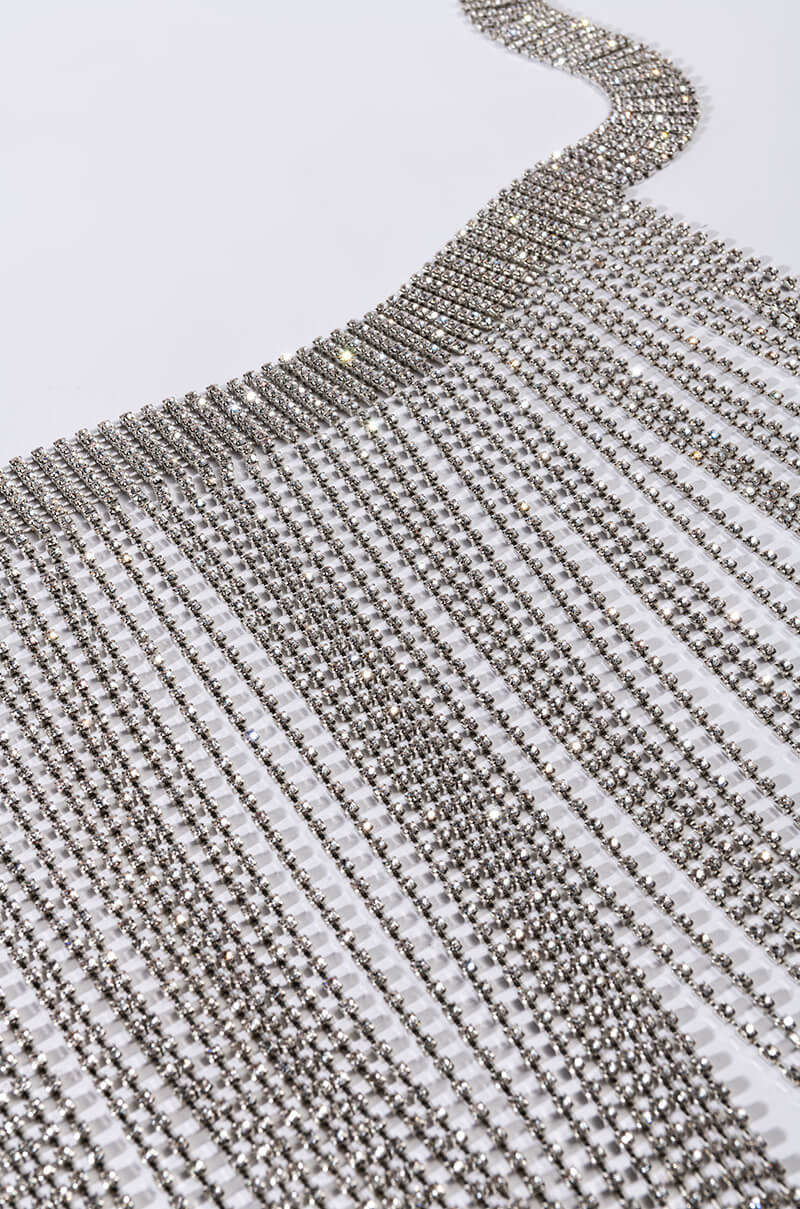 SHAKE A TAIL FEATHER RHINESTONE FRINGE SKIRT BELT - Image 7