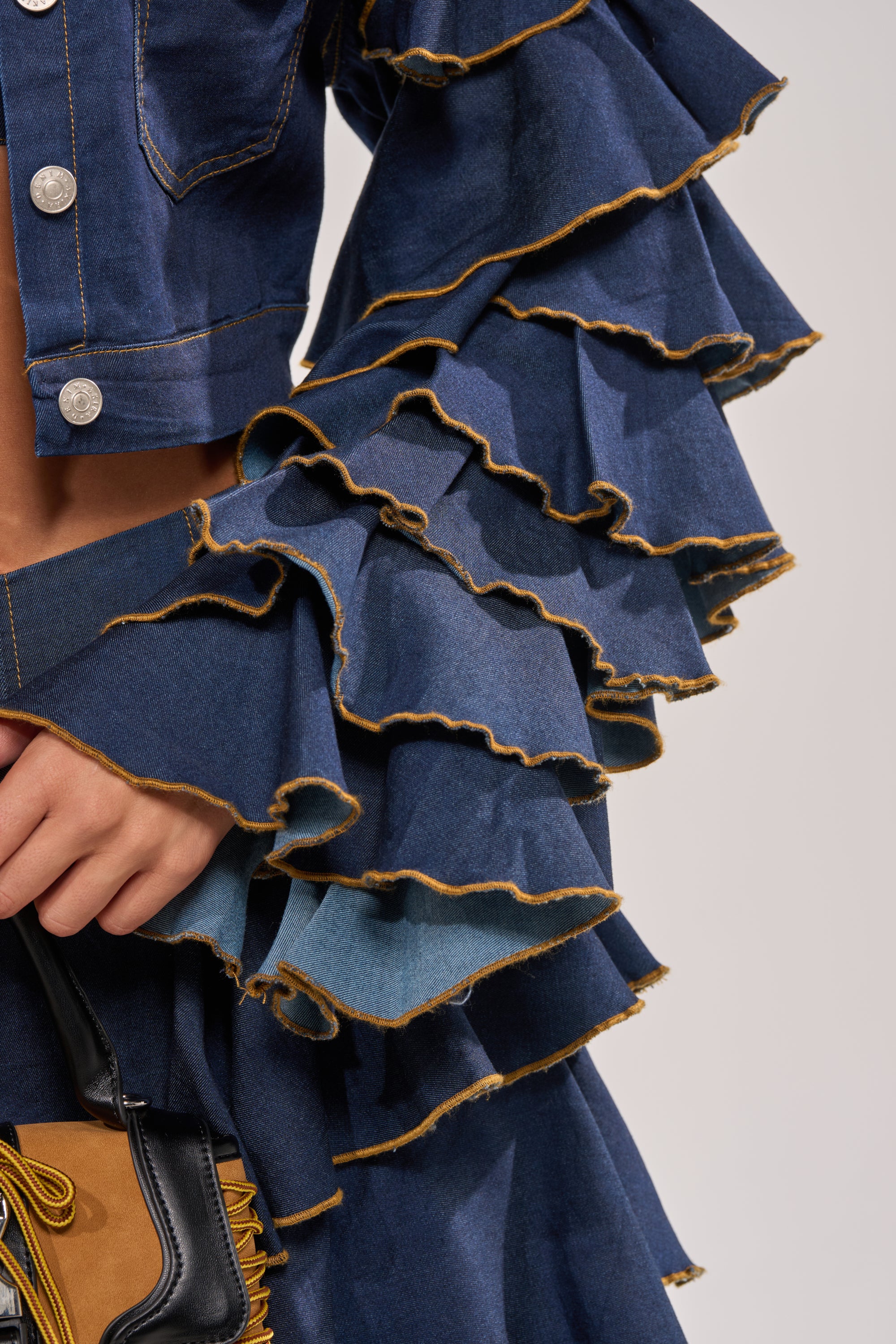 SHAKE IT OUT CROPPED DENIM JACKET - Image 11