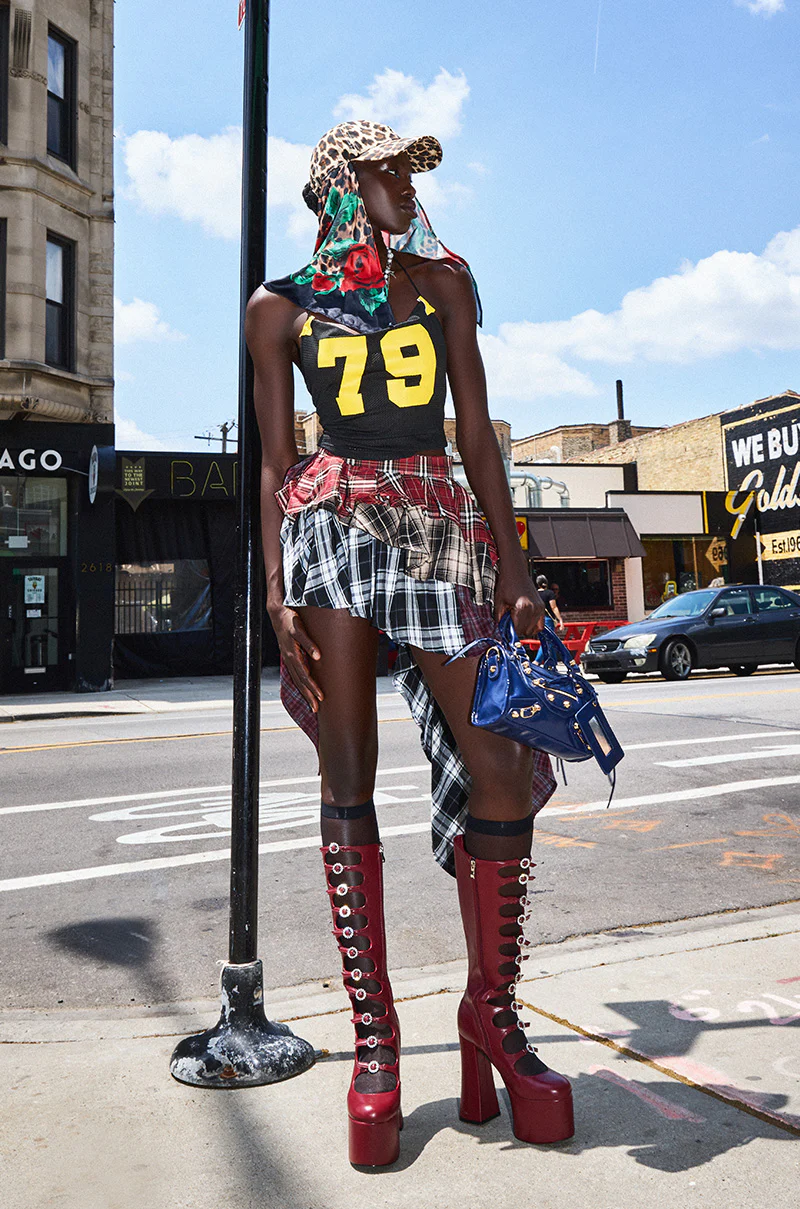 SHAY MULTI PLAID MINI SKIRT - Image 3