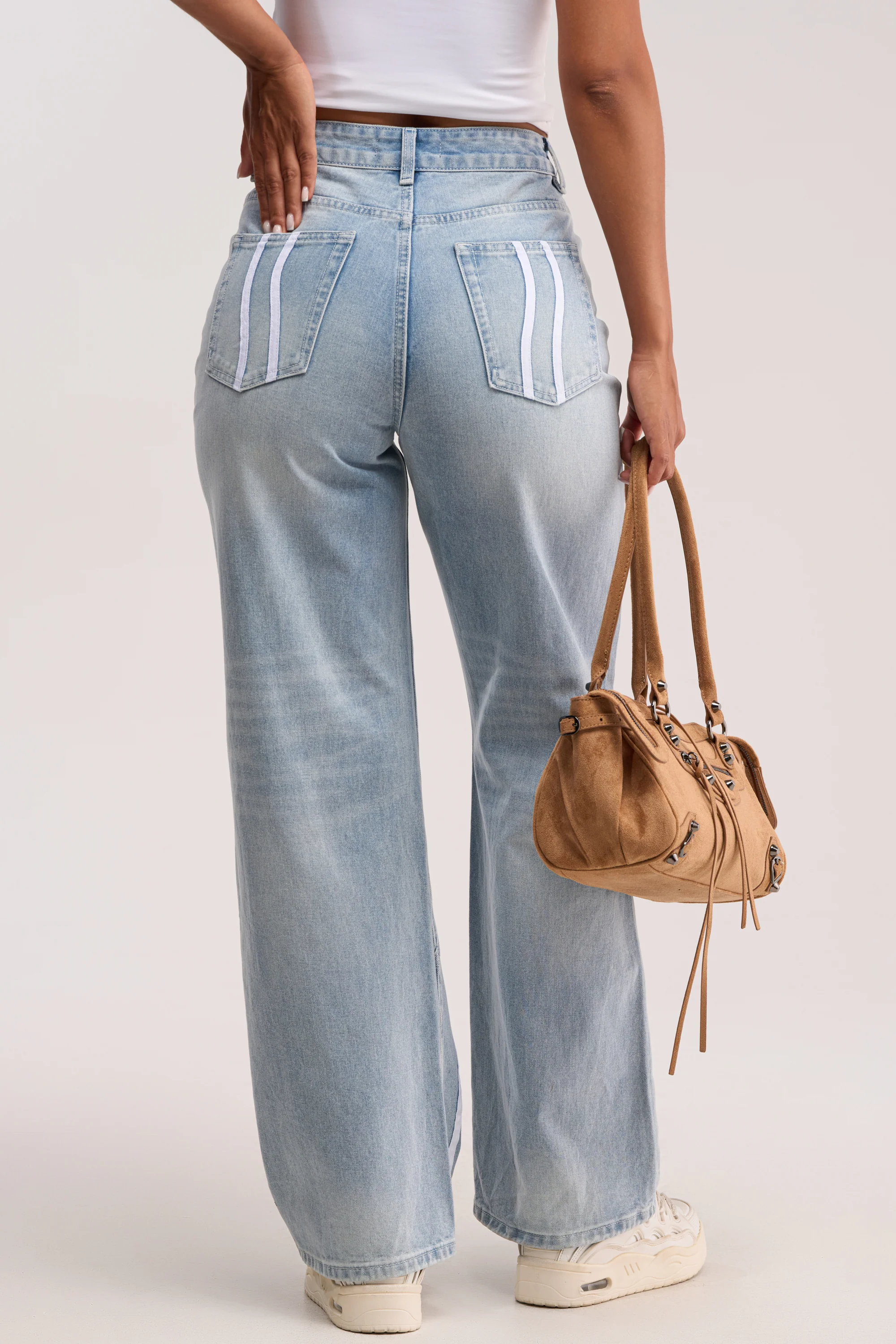 SHE IS A RUNNER DENIM TRACK PANT - Image 5