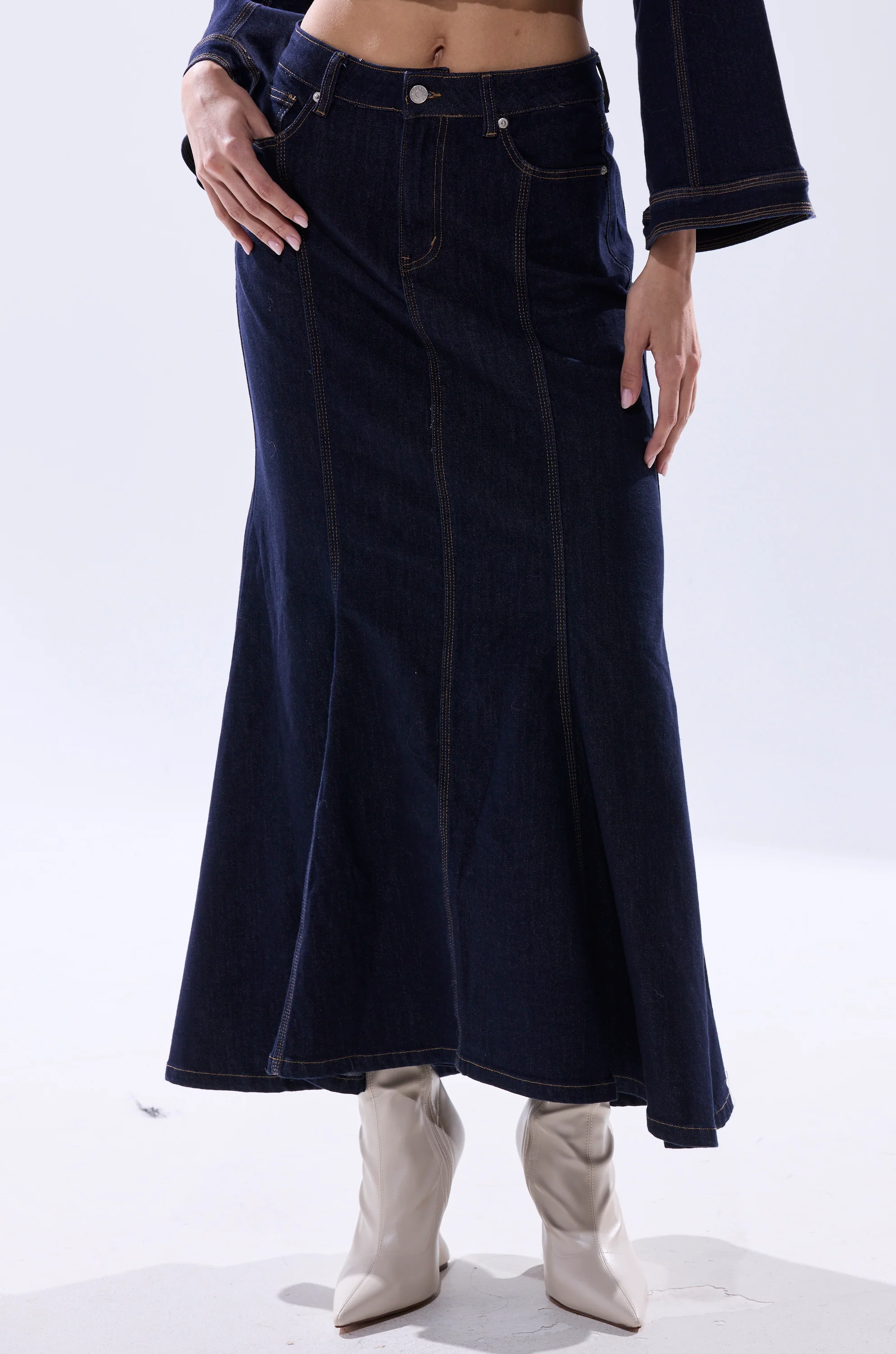 SHES GONE, DANCE ON DENIM MAXI SKIRT - Image 6