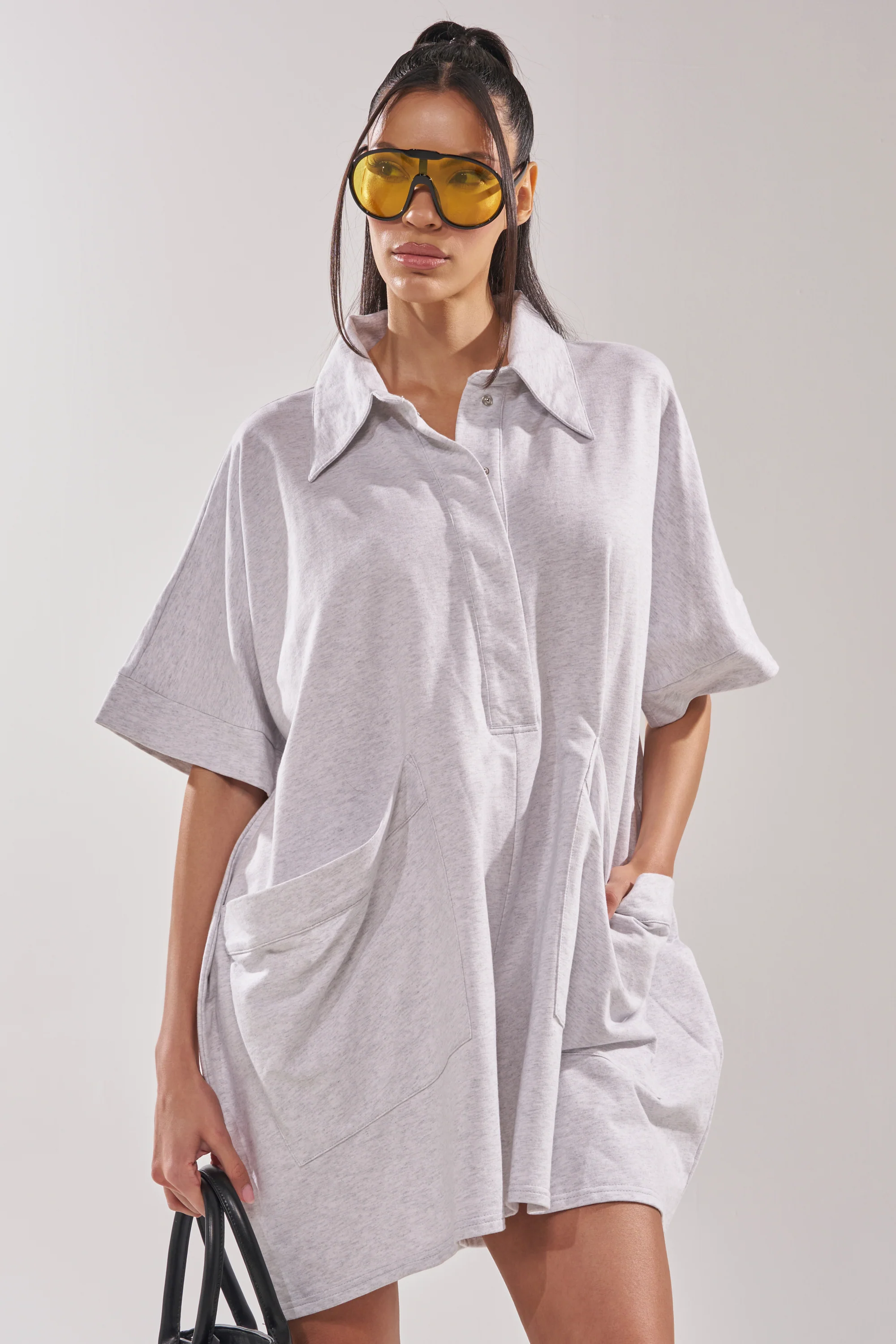 SHE'S RICH OVERSIZED FRENCH TERRY ROMPER - Image 4
