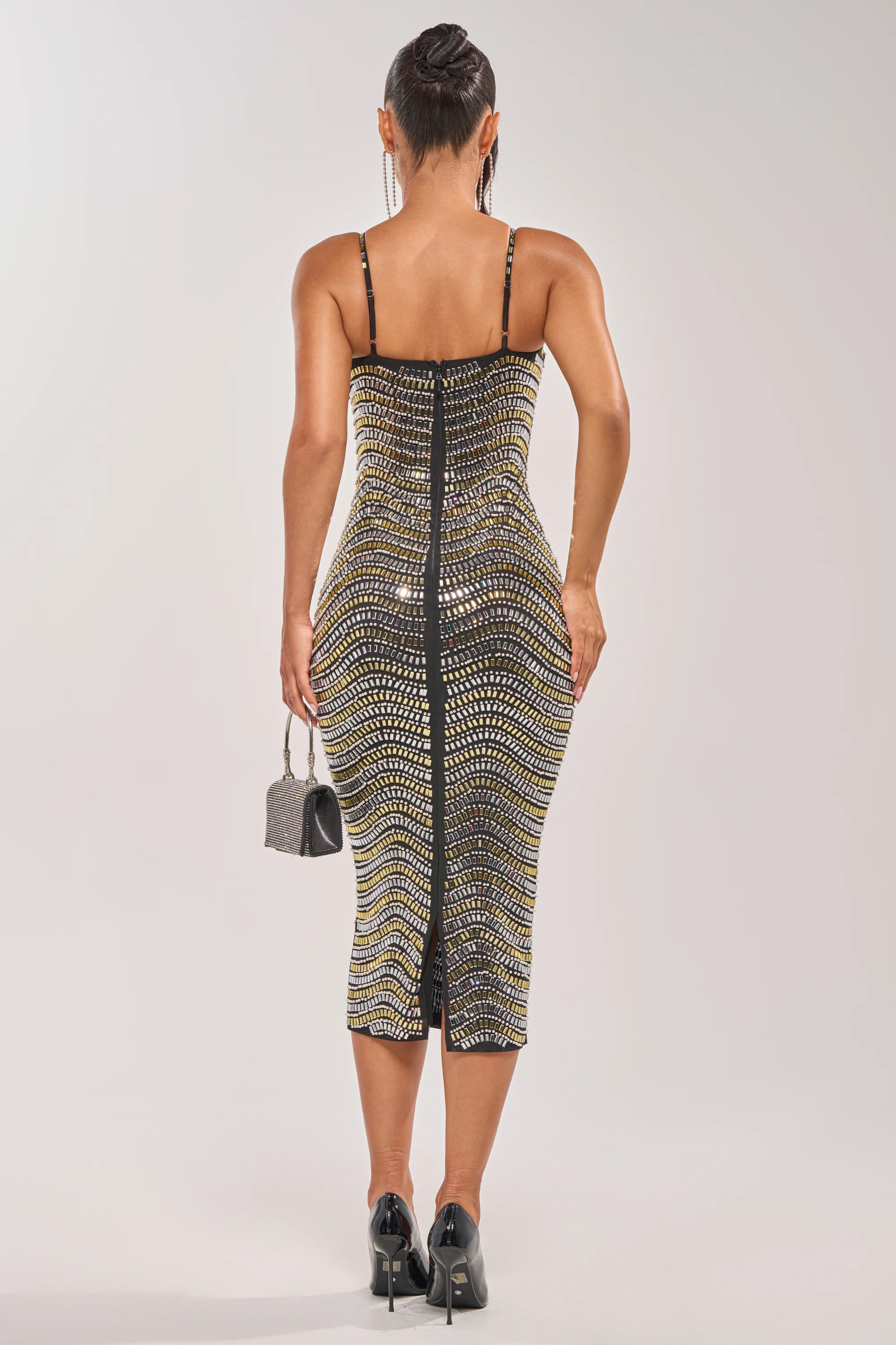 SHINE ON RHINESTONE MIDI DRESS - Image 7