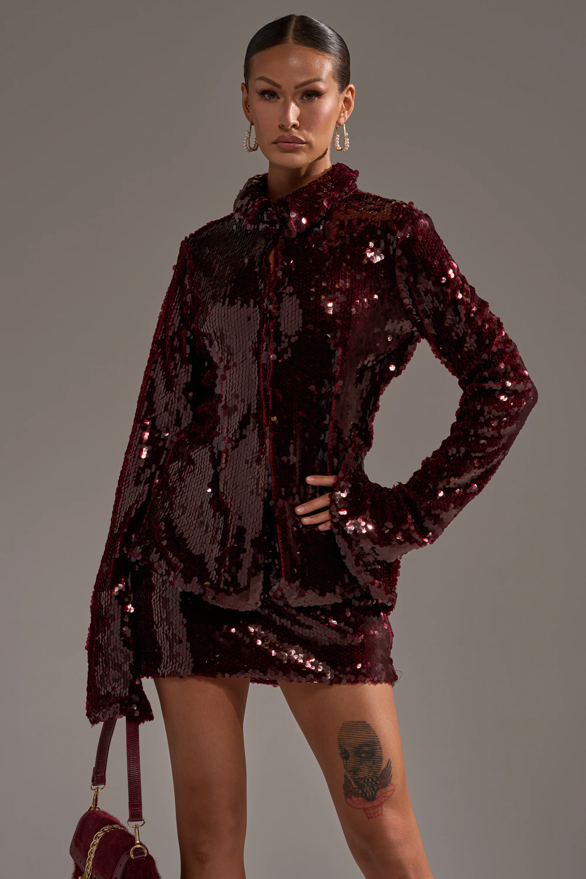 SHINING DOWN ON YOU SEQUIN BUTTON DOWN - Image 4