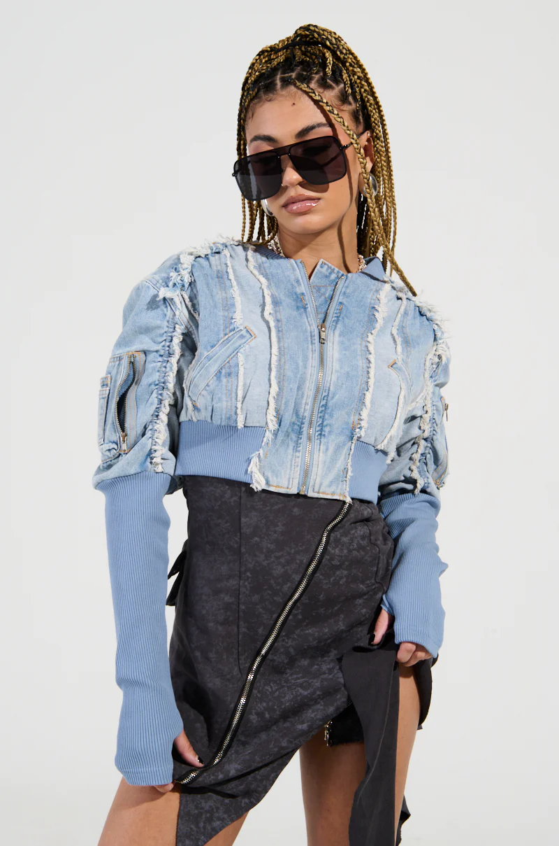 DARE TO BE DENIM CROPPED JACKET - Image 4