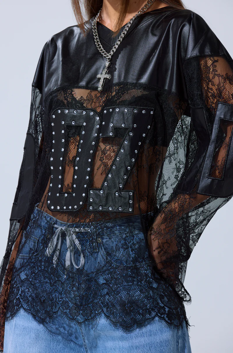 SHOW OFF LACE JERSEY TOP - Image 11