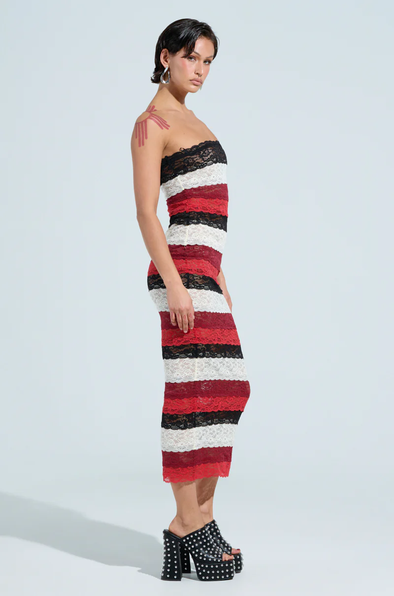 SHOW YOU WHAT I GOT LACE MIDI DRESS - Image 4