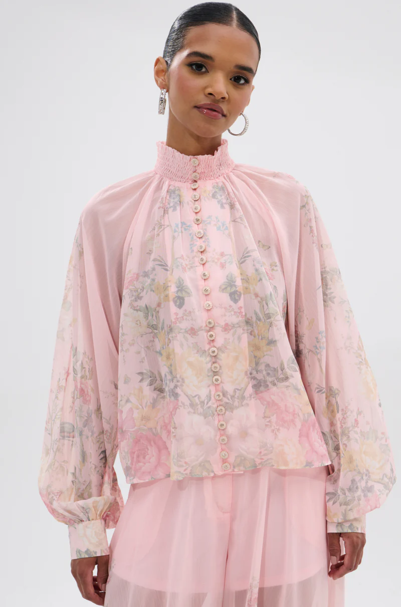 SIENNA FLORAL BUTTON DOWN BLOUSE - Image 3