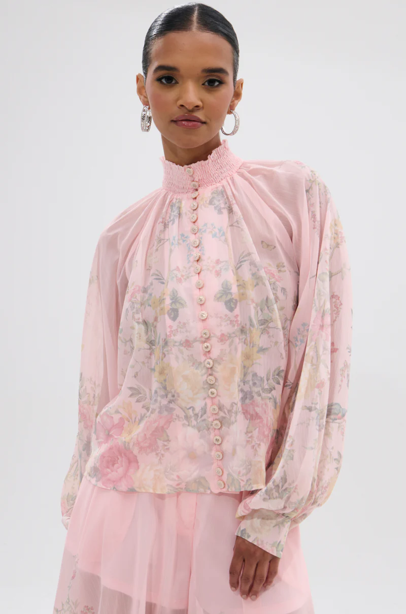 SIENNA FLORAL BUTTON DOWN BLOUSE - Image 5