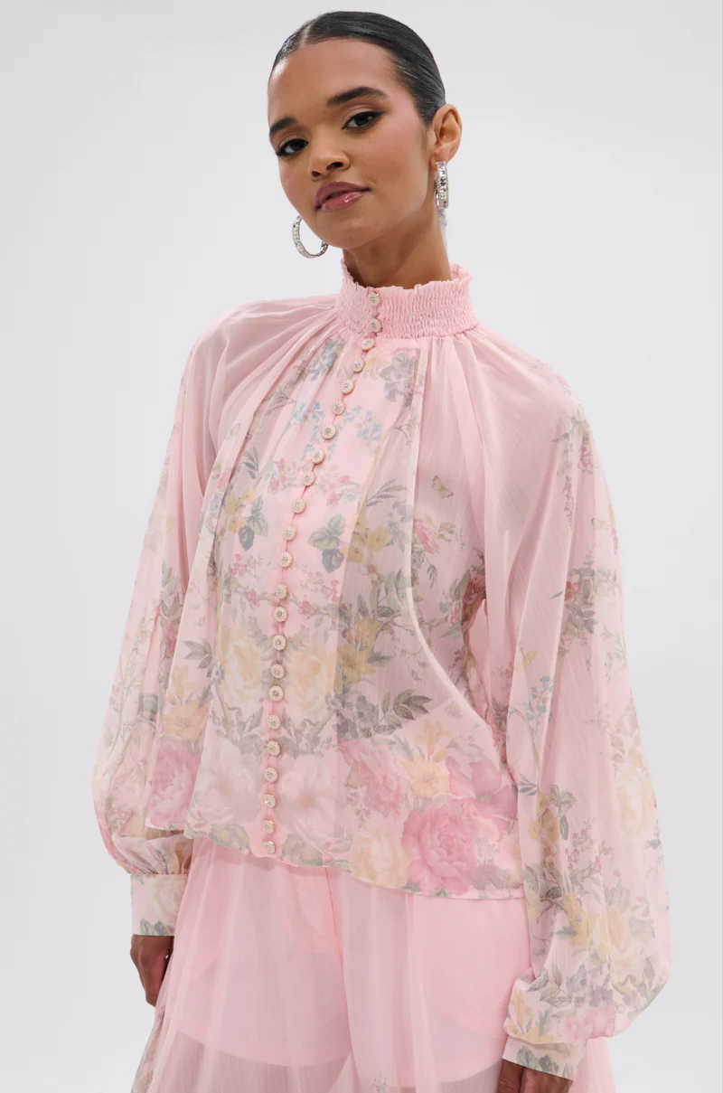 SIENNA FLORAL BUTTON DOWN BLOUSE - Image 6