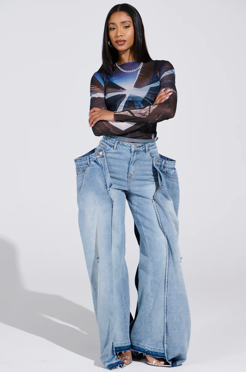SKYS THE LIMIT MESH LONG SLEEVE TOP - Image 6
