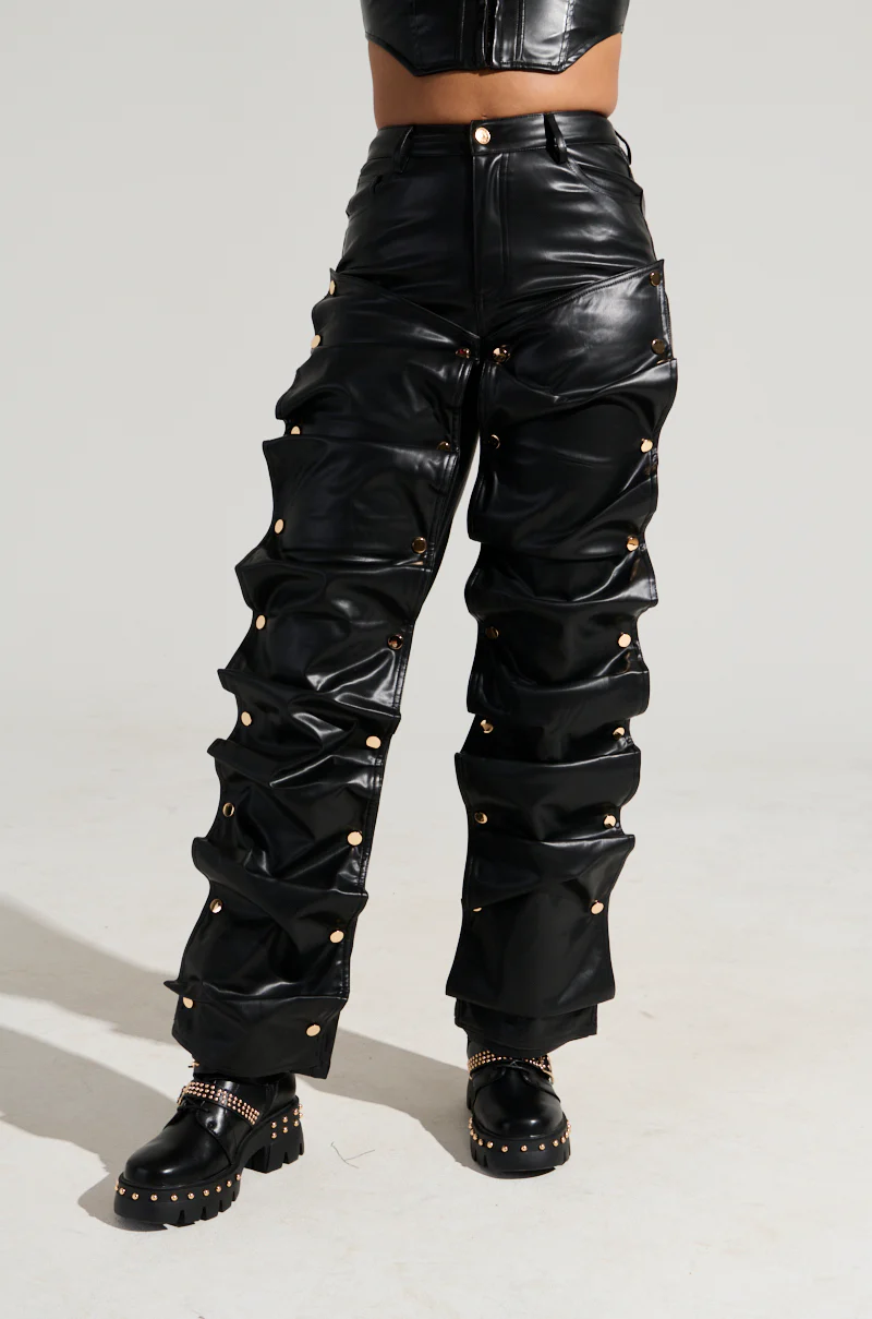 SNAP OUT OF IT FAUX LEATHER PANT - Image 3