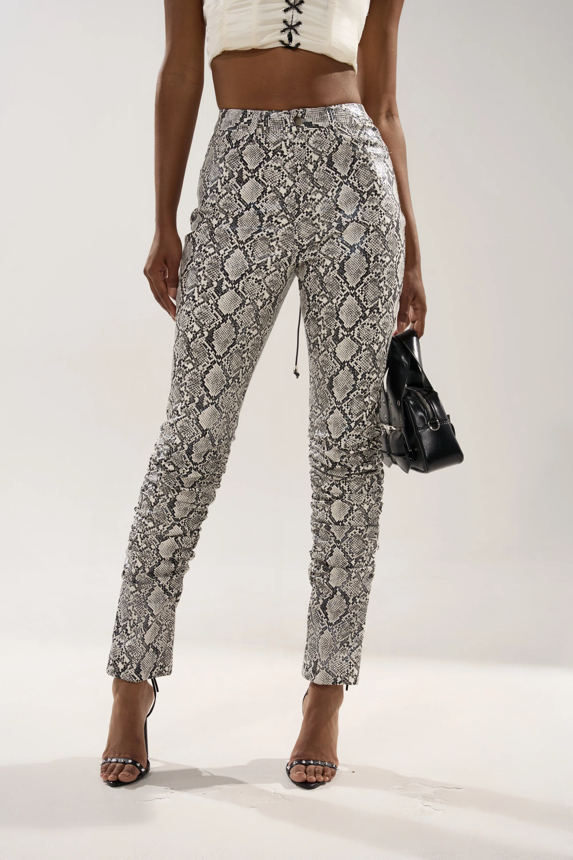 SNEAKY LITTLE SNAKE TROUSER  WITH LACEUP ON BUTT - Image 2