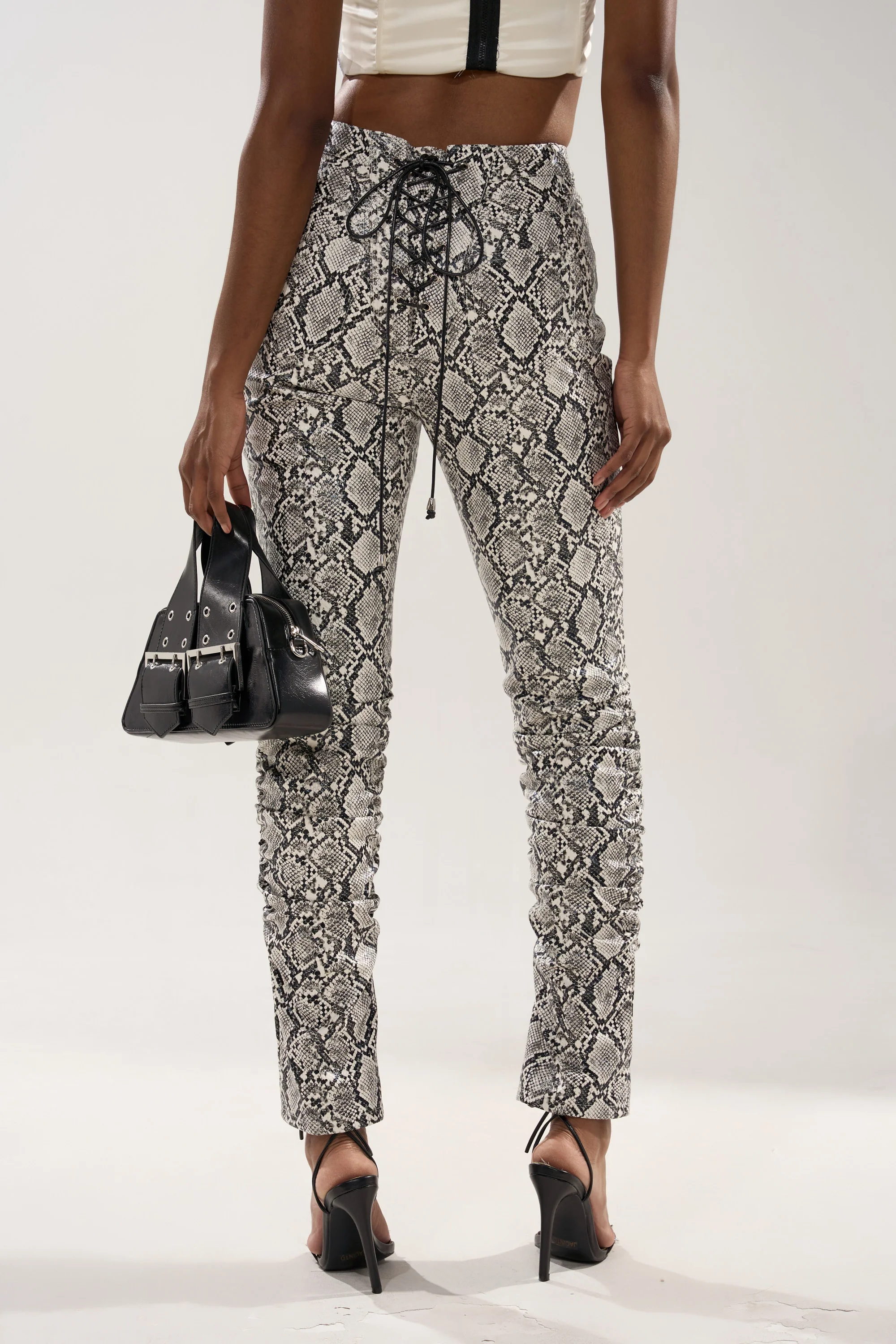 SNEAKY LITTLE SNAKE TROUSER  WITH LACEUP ON BUTT - Image 4