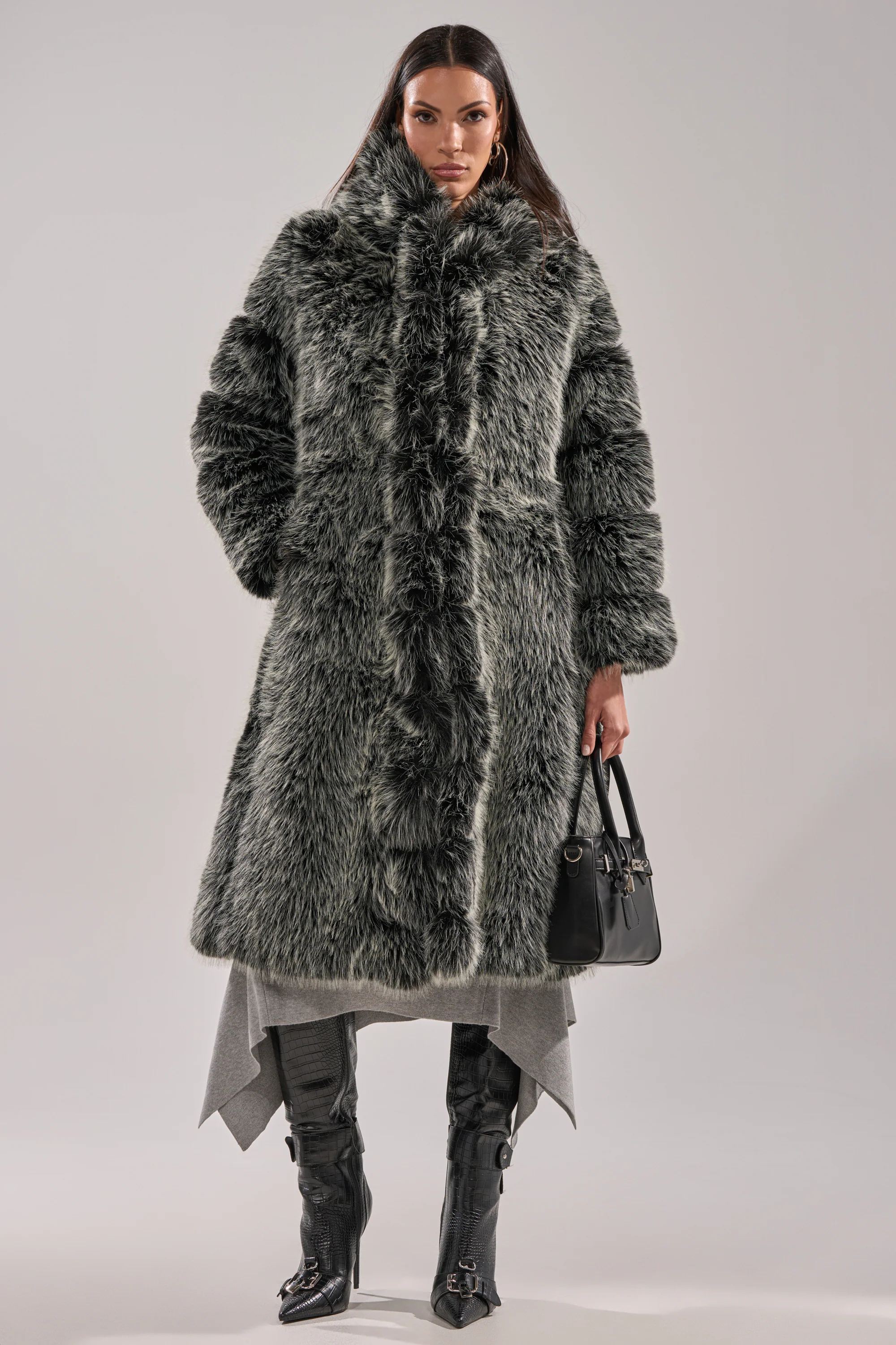 SNOW BUNNY HOODED FAUX FUR COAT - Image 2