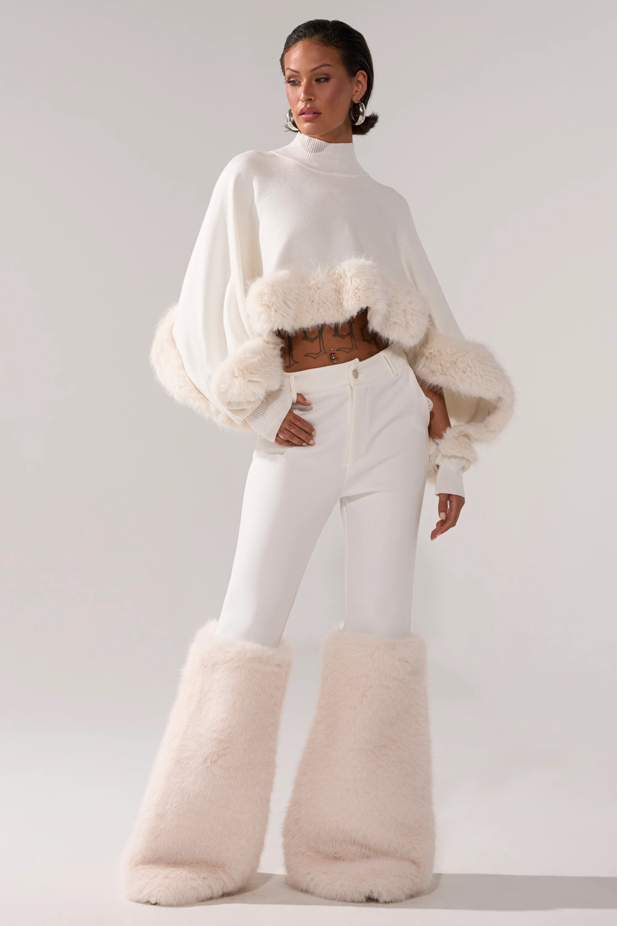 SNOW BUNNY TROUSER WITH FUR CUFF - Image 9