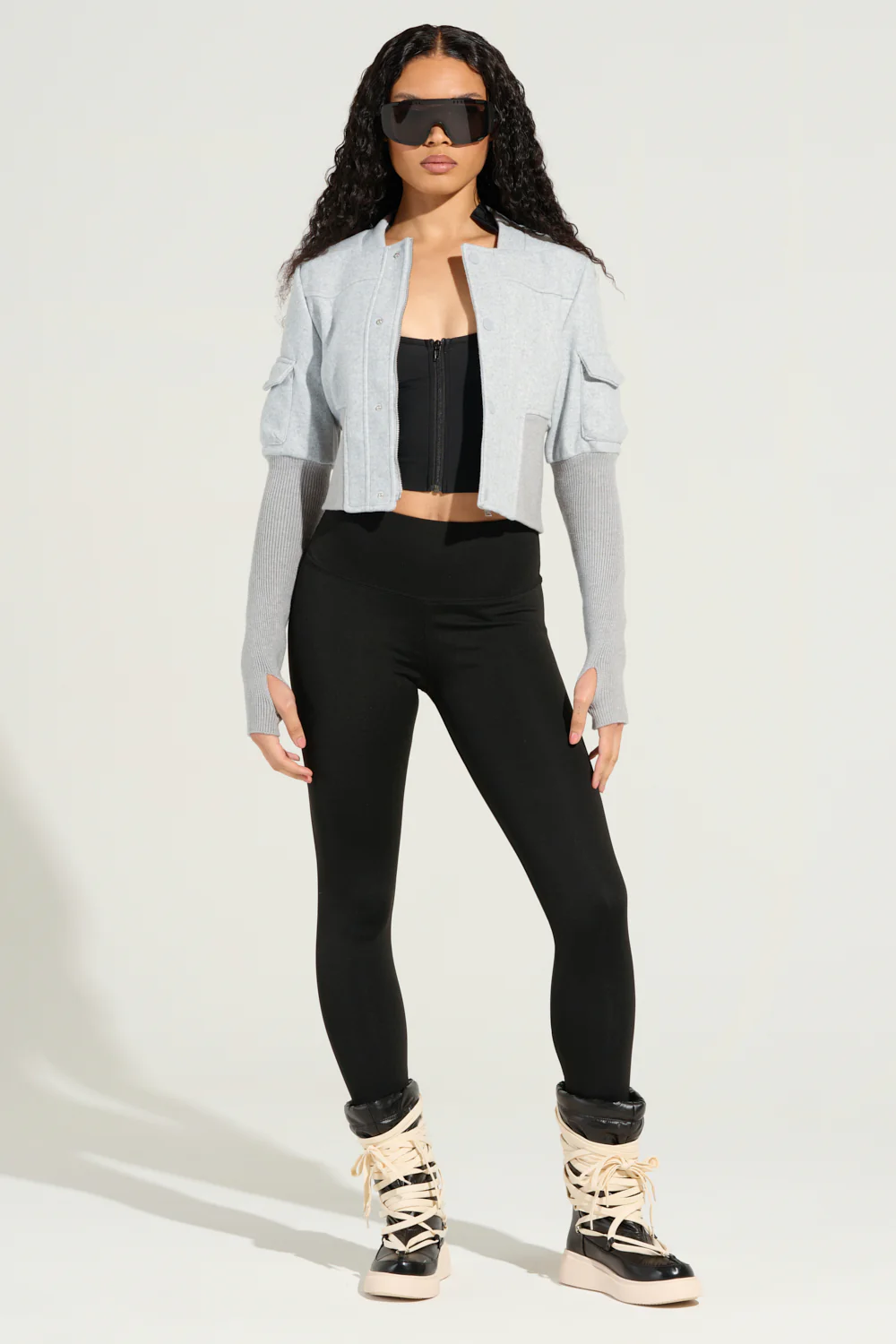 SNUGGLE FLEX FLEECE LEGGING IN BLACK - Image 5
