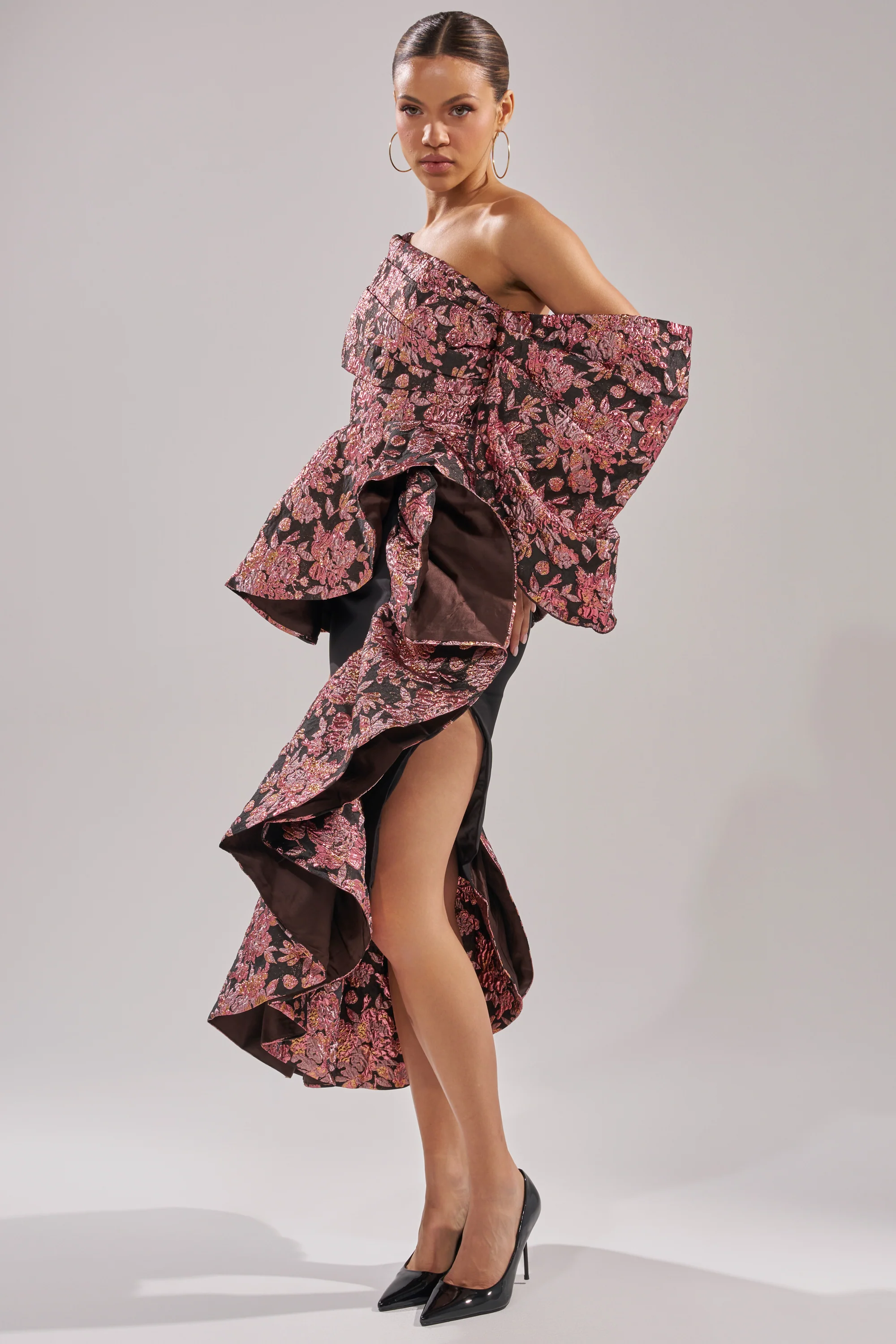 SO MUCH IN LOVE BROCADE MAXI SKIRT - Image 6