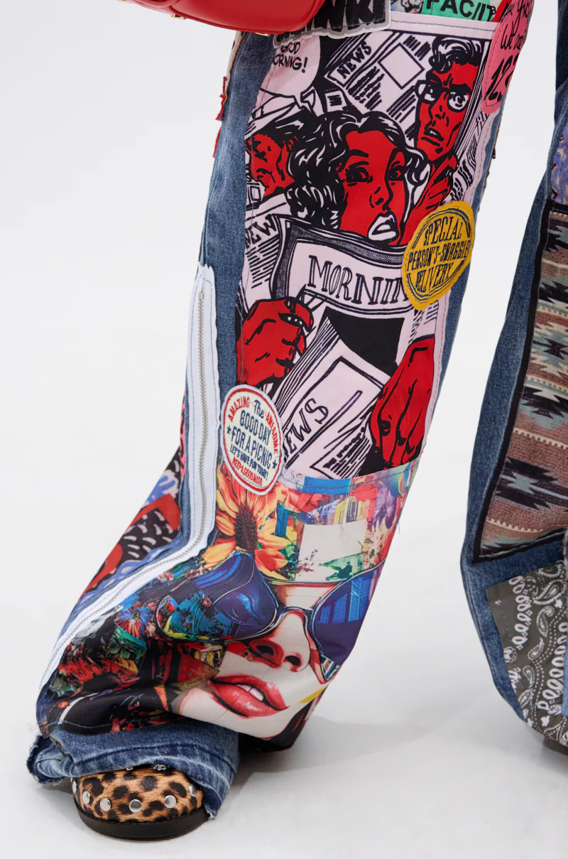 SO SICK PATCHWORK OVERSIZED JEANS - Image 8