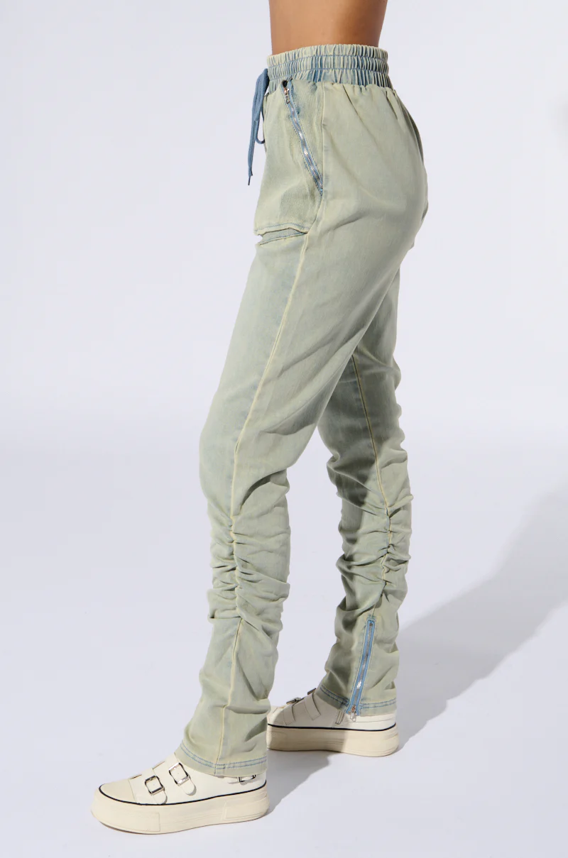SOCIAL STATUS FLARE LEG DENIM JOGGER - Image 4