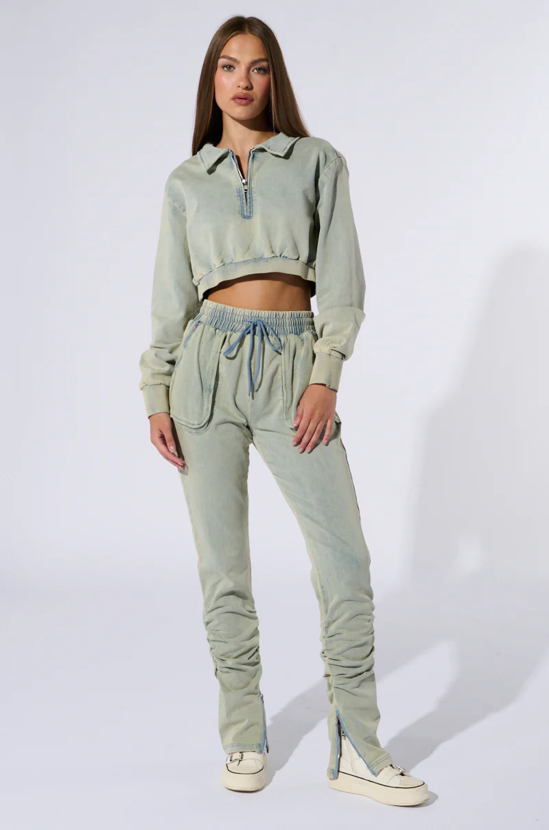 SOCIAL STATUS FLARE LEG DENIM JOGGER - Image 6