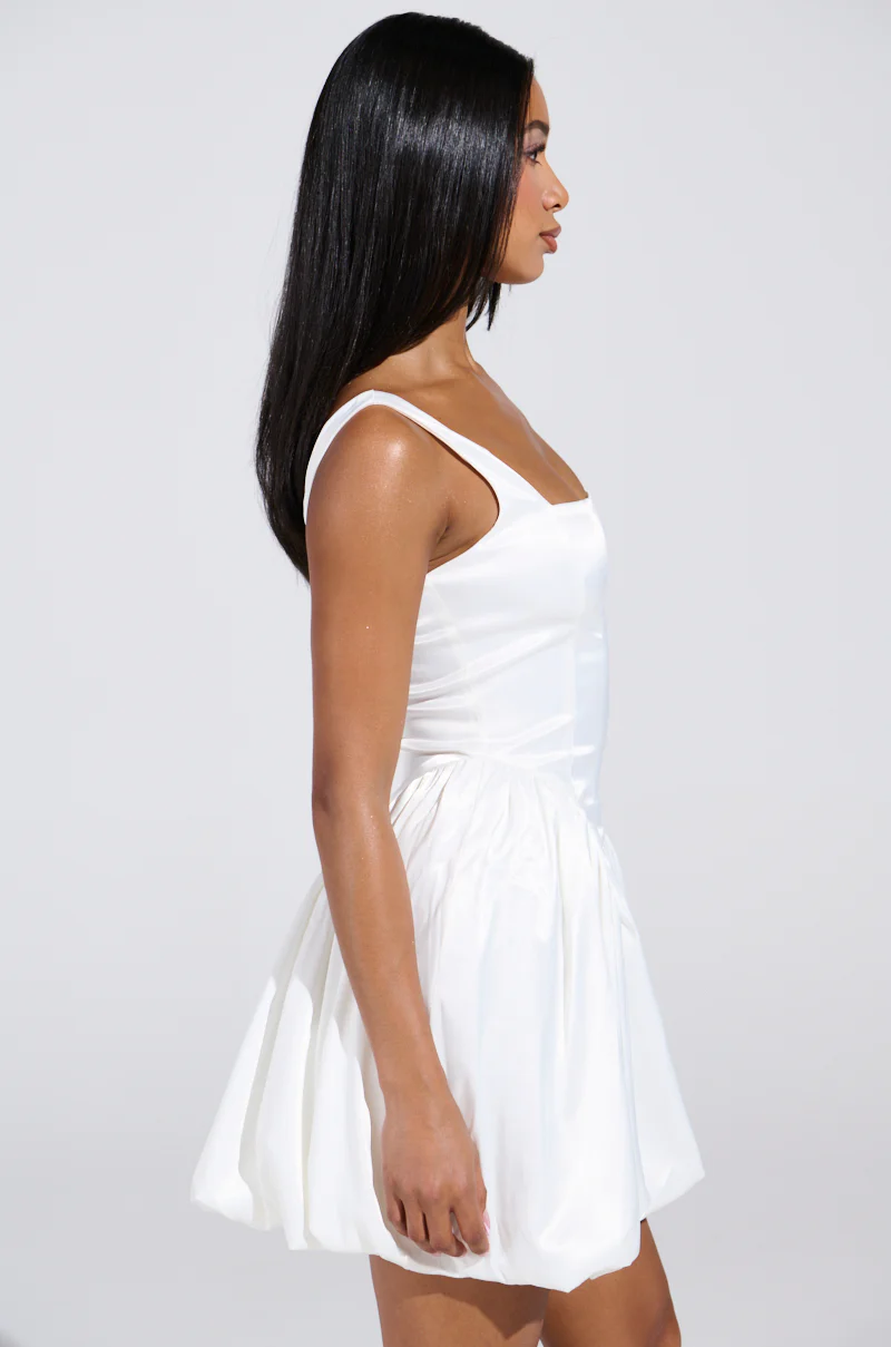 SOPHIA SATIN MINI DRESS WITH CORSET DETAIL - Image 4