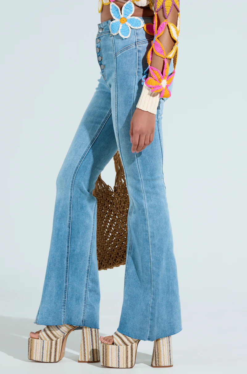 SOPHIA FLARE LEG DENIM JEANS - Image 3