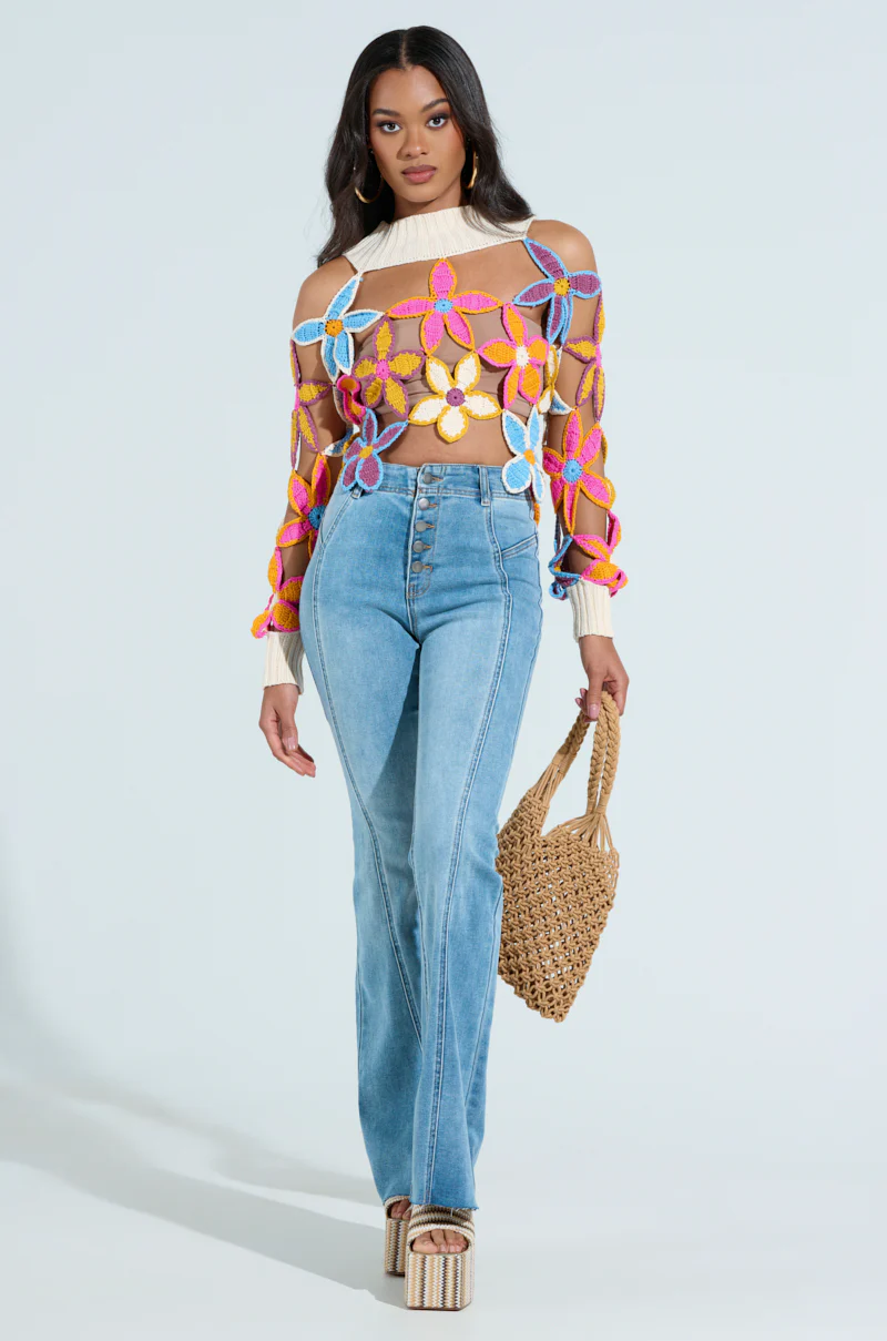 SOPHIA FLARE LEG DENIM JEANS - Image 5