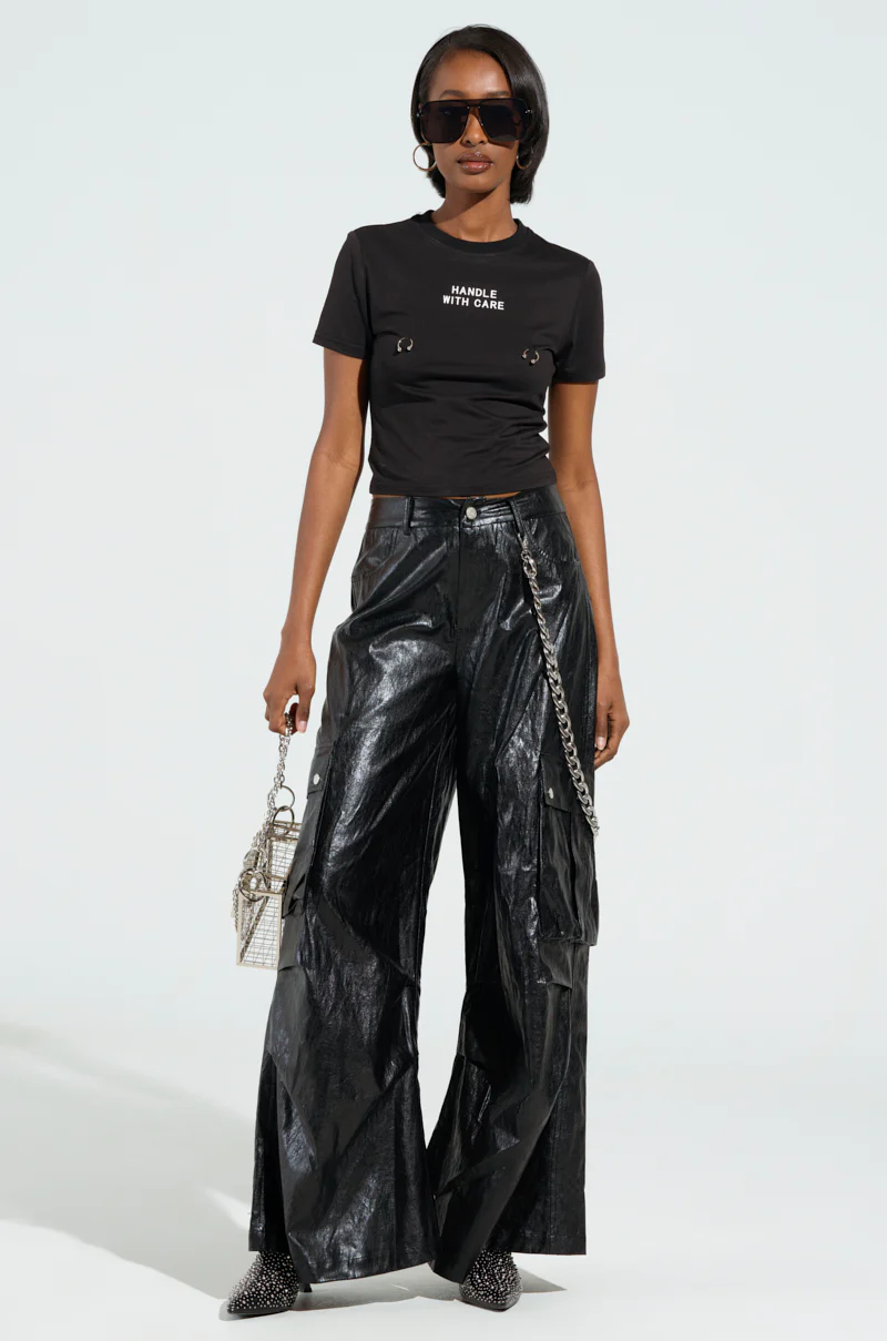 SOPHIE FAUX LEATHER TROUSER - Image 6