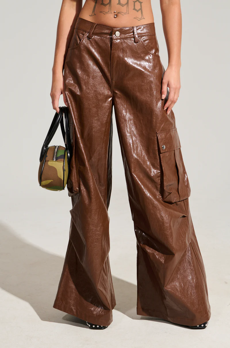 SOPHIE FAUX LEATHER TROUSER - Image 3