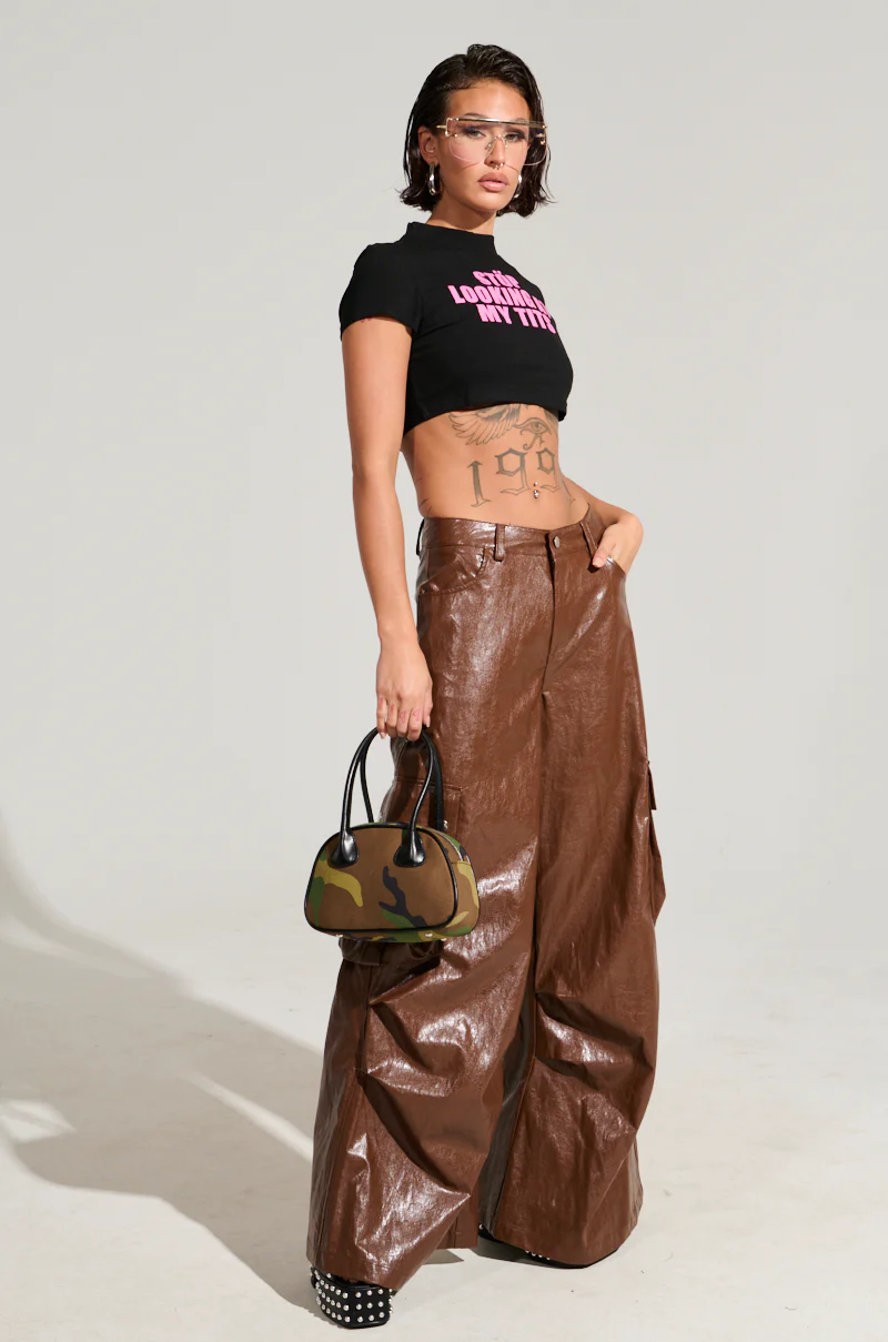 SOPHIE FAUX LEATHER TROUSER - Image 9
