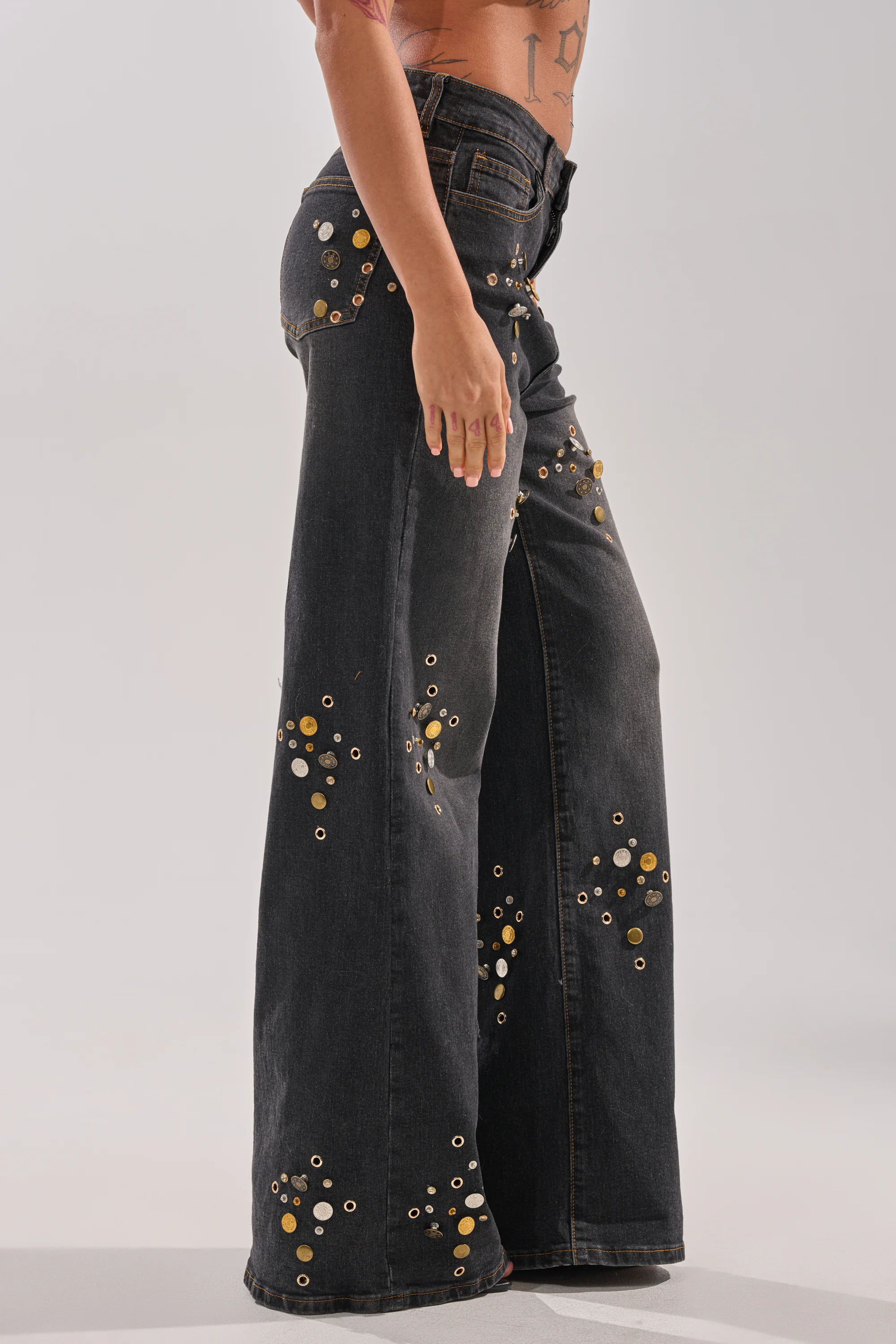 SPACE AND TIME STUDDED DENIM - Image 3