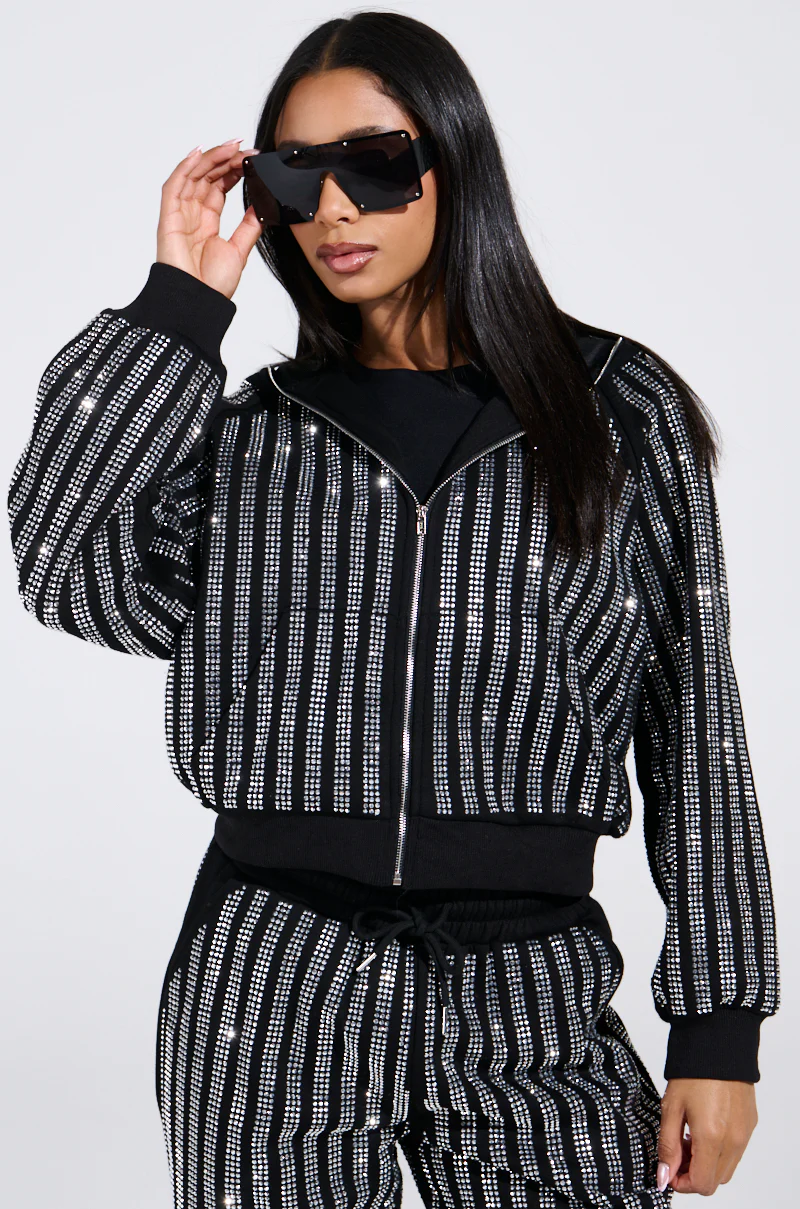 SPARKLE QUEEN ZIP UP SWEATSHIRT