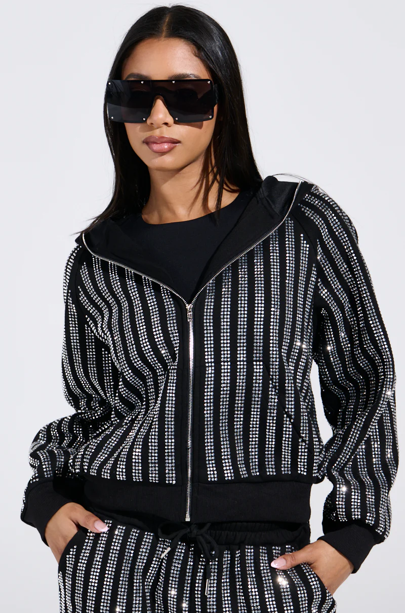 SPARKLE QUEEN ZIP UP SWEATSHIRT - Image 3