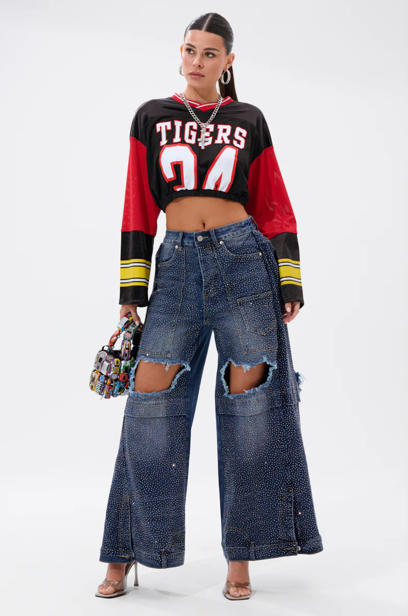 SPARKLE QUEEN WIDE-LEG DENIM - Image 7