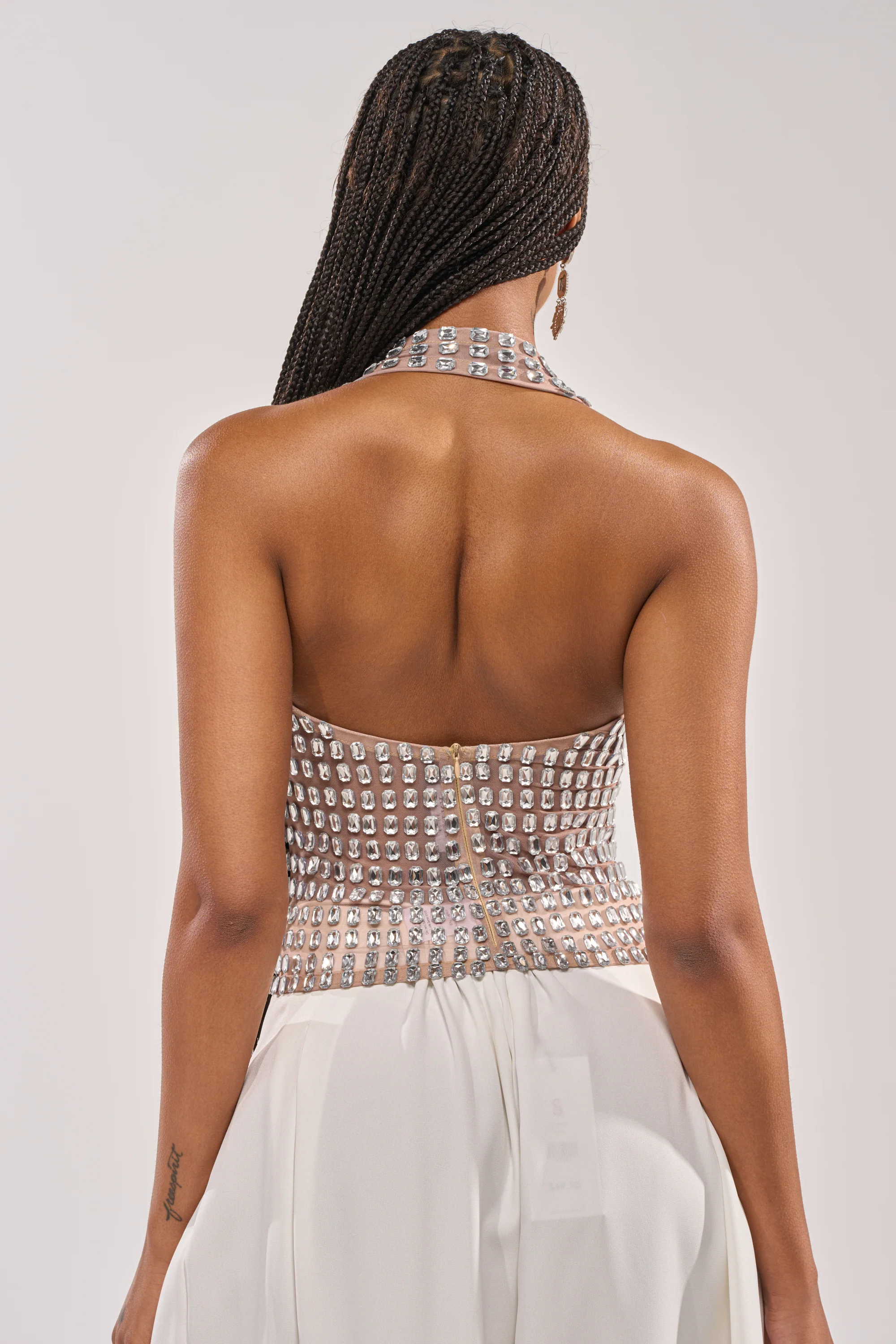 SPARKLING LIGHTS RHINESTONE HALTER TOP - Image 6