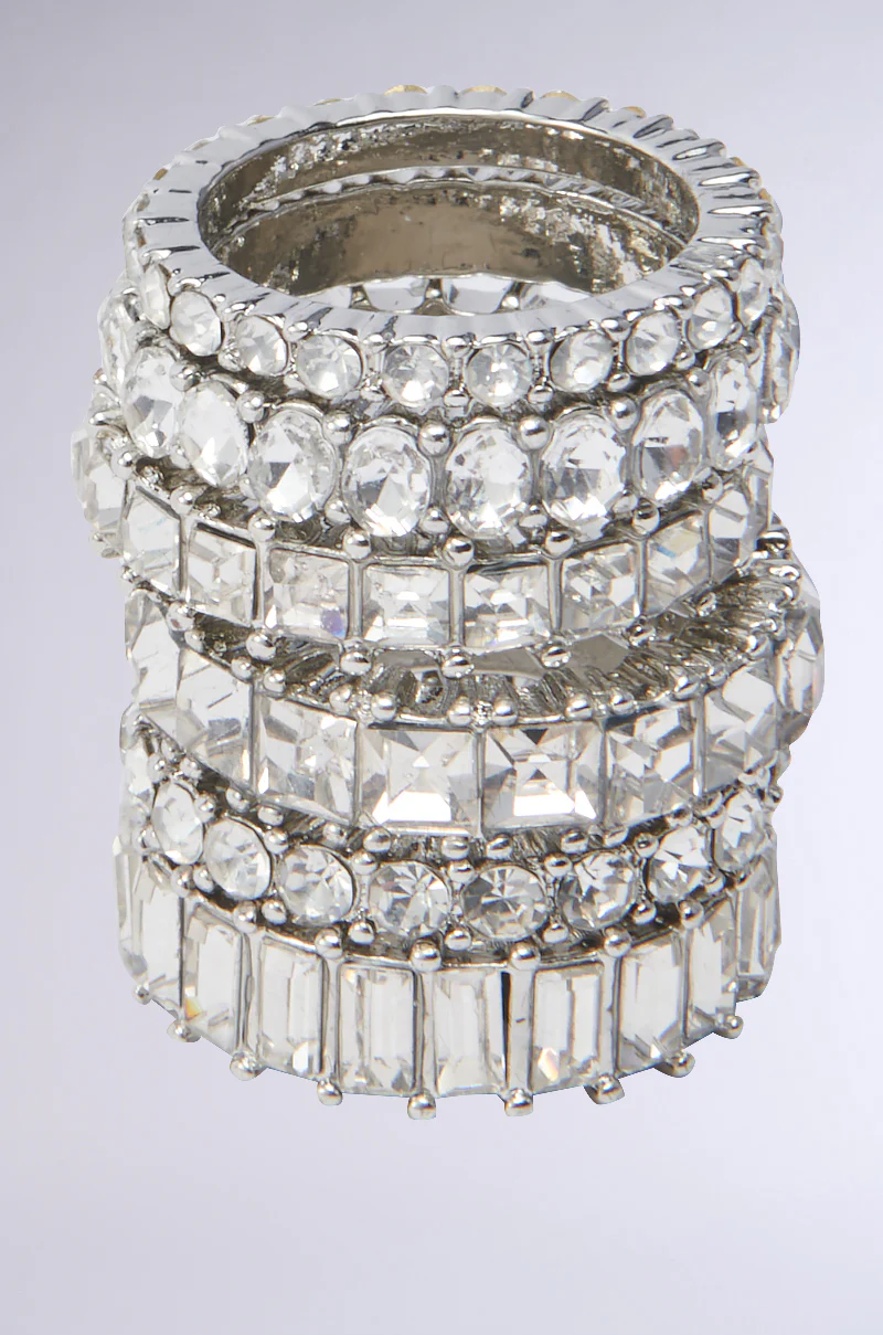 SPEND IT RHINESTONE RING SET - Image 4