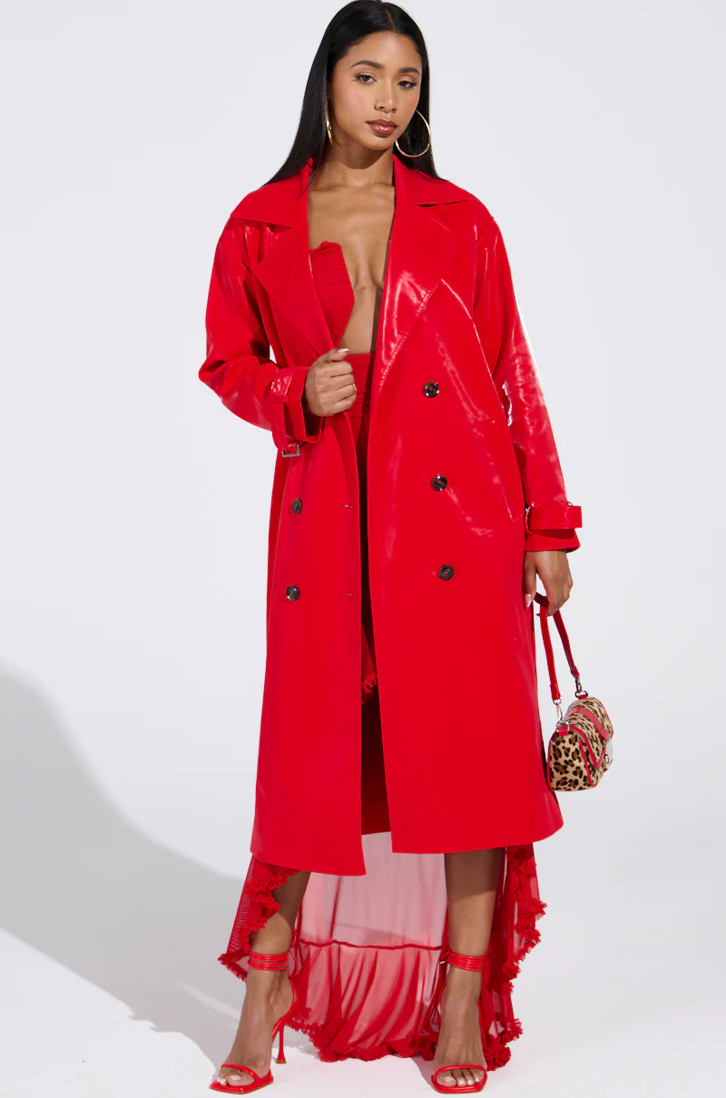 SPICY SWEET LIQUID VELVET TRENCH - Image 2