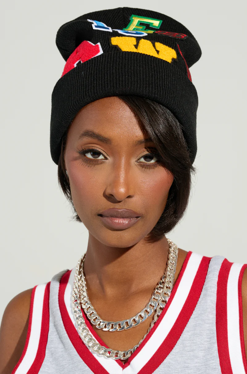 SPORTS VIBES PATCH BEANIE - Image 2