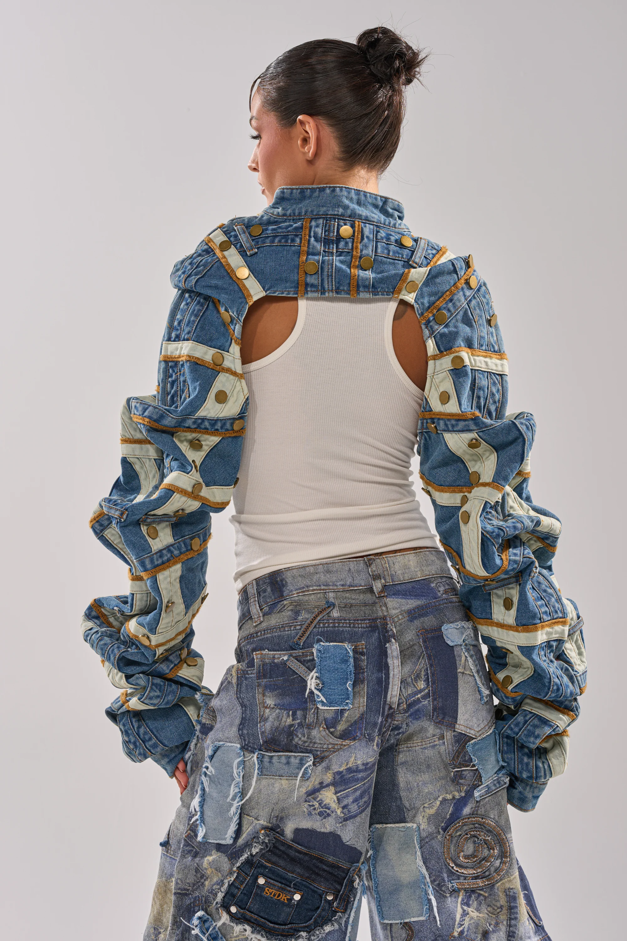 STACKED UP DENIM BOLERO - Image 7
