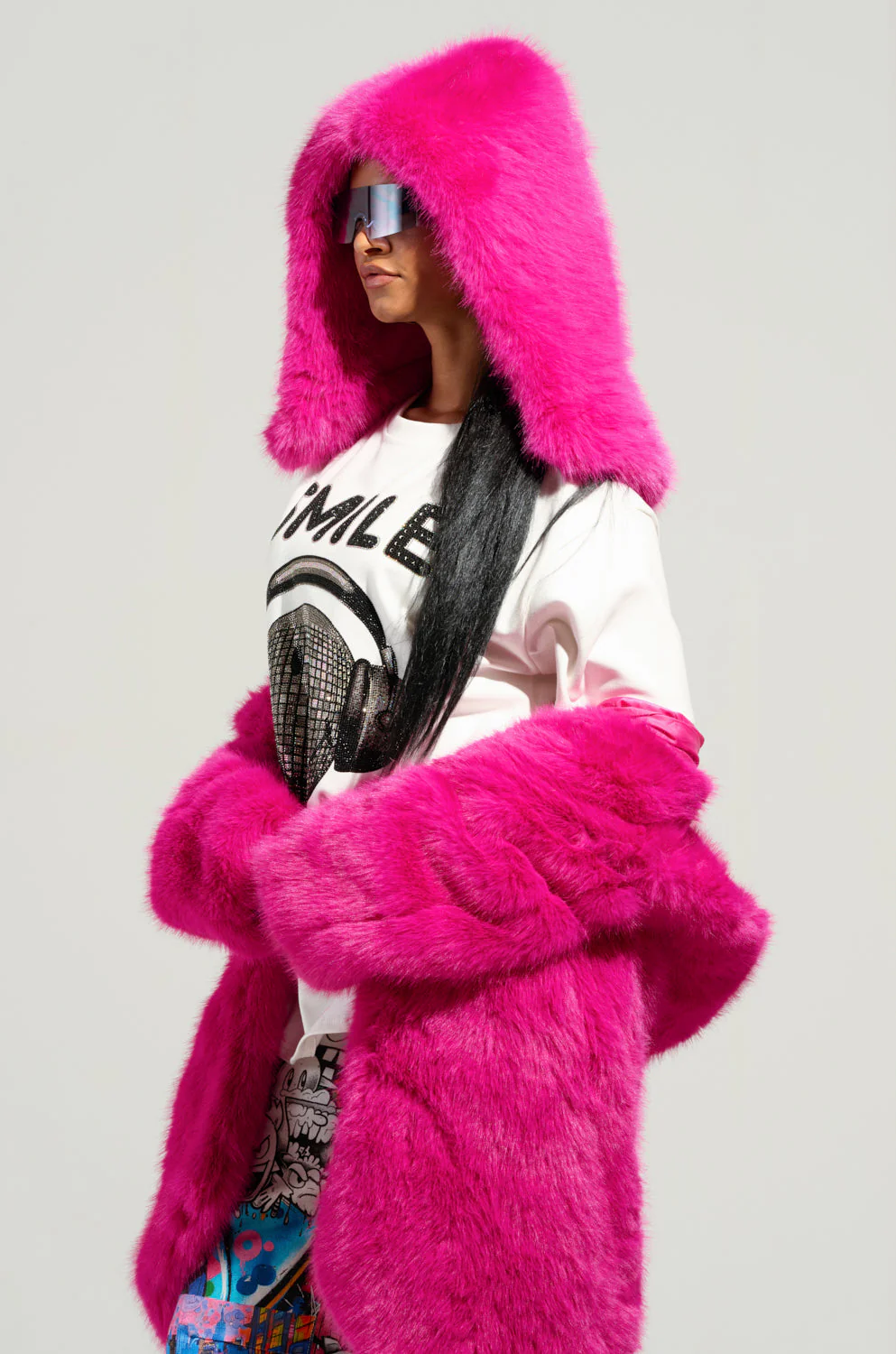 STAND ON IT FAUX FUR HOOD - Image 2